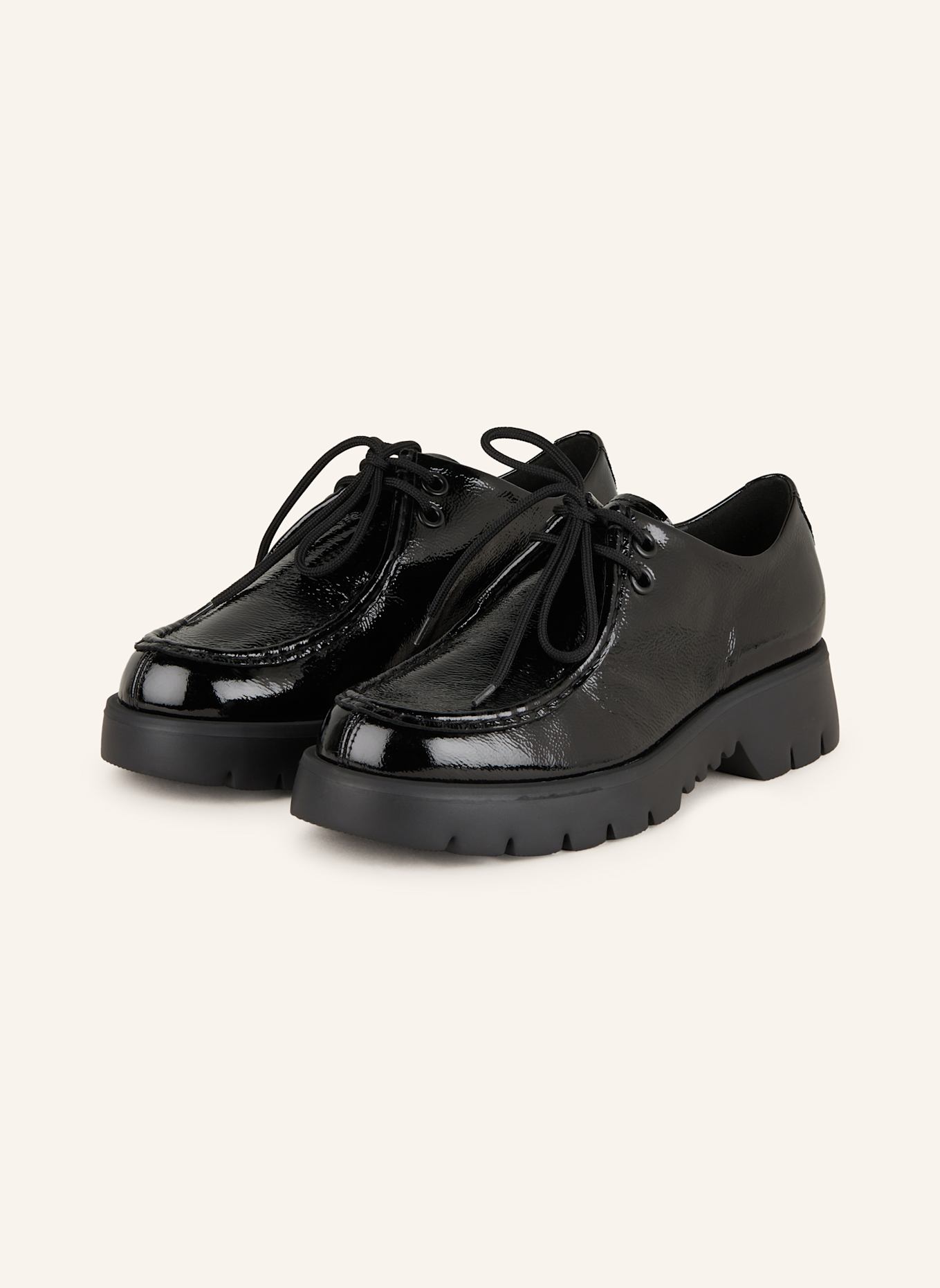 Hogl Patent lace up shoes