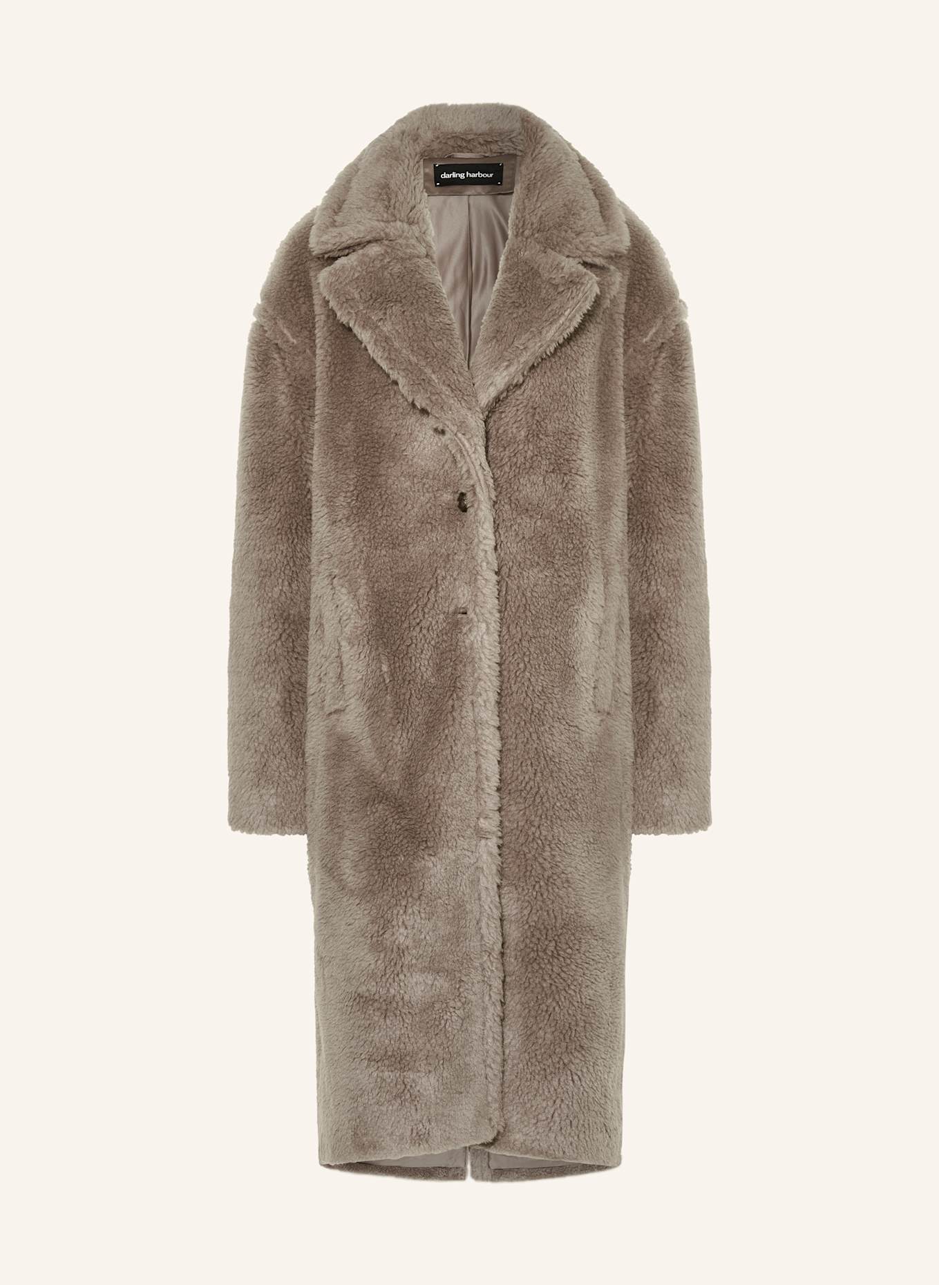 darling harbour Kunstfell-Mantel: TAUPE