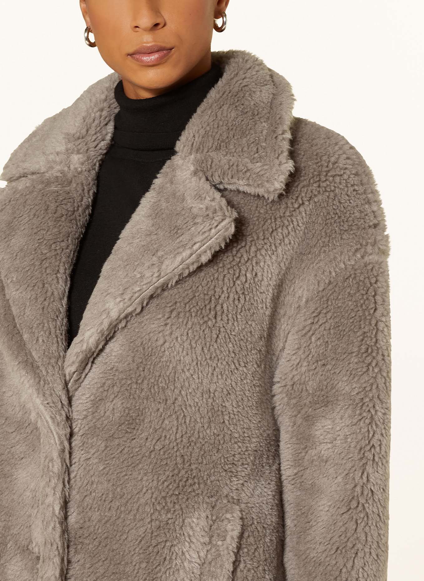 darling harbour Kunstfell-Mantel: TAUPE