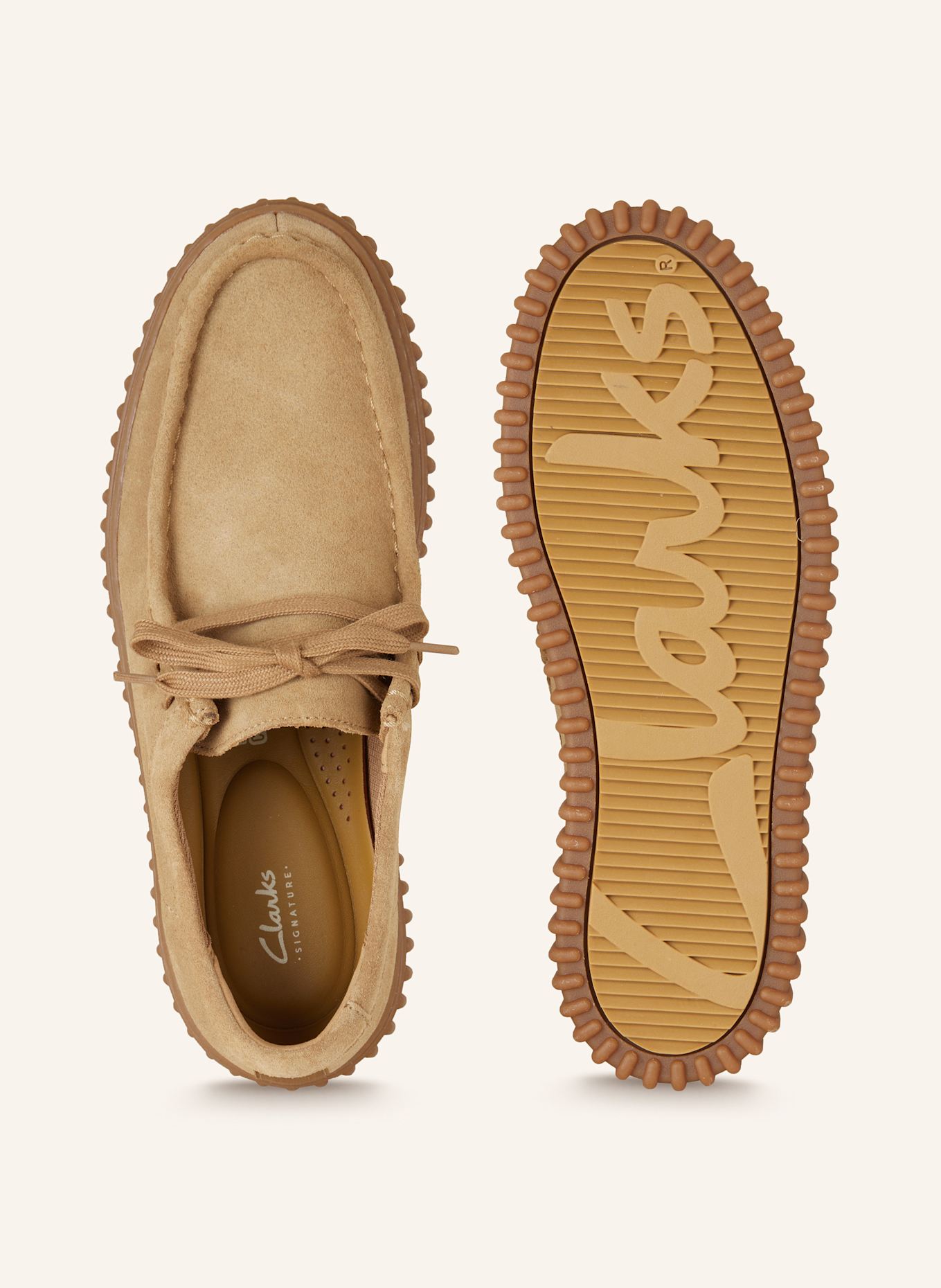 Clarks Schnürer TORHILL: HELLBRAUN