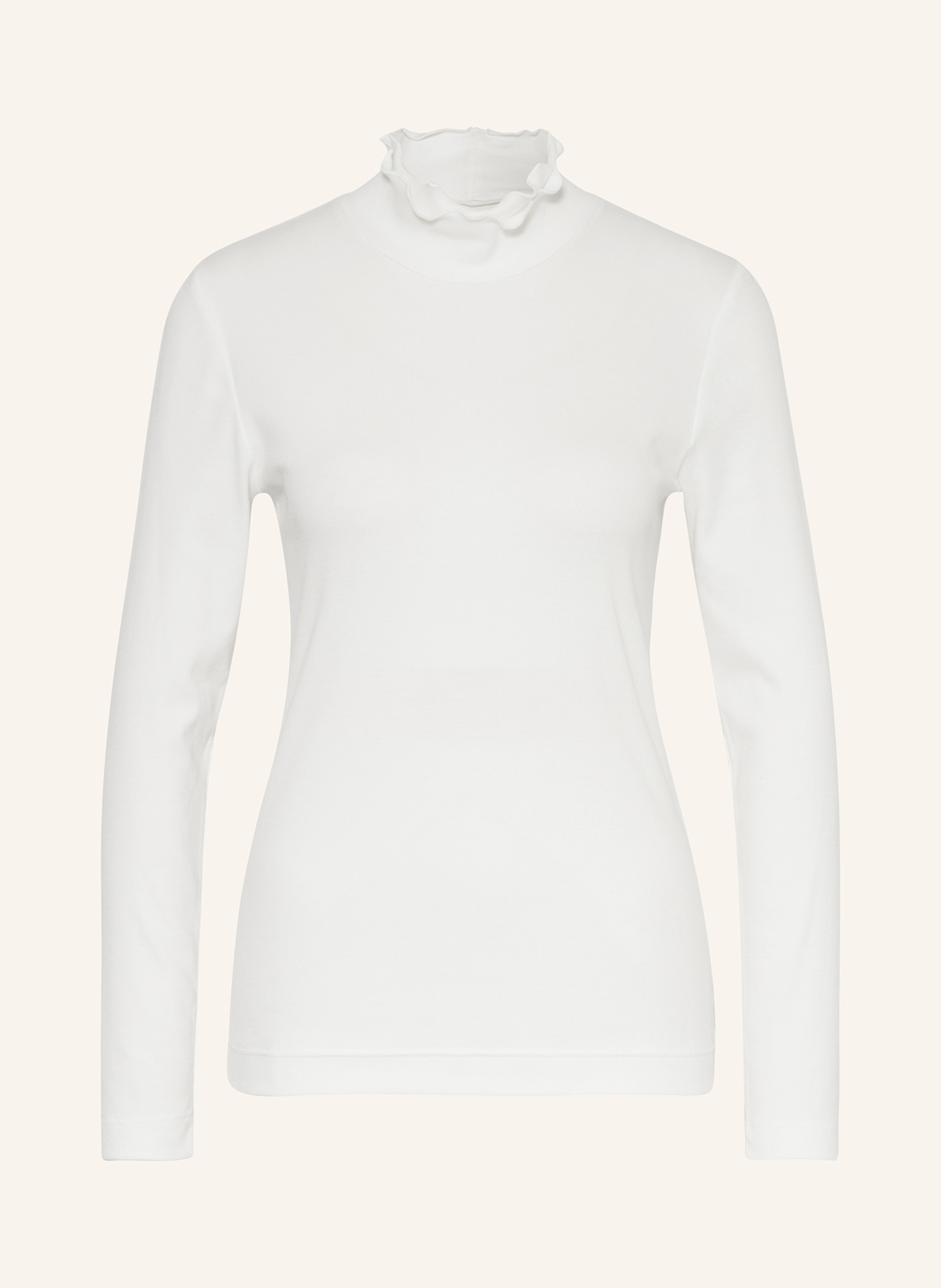 ZAÍDA Long sleeve shirt with ruffles, Color: WHITE (Image 1)