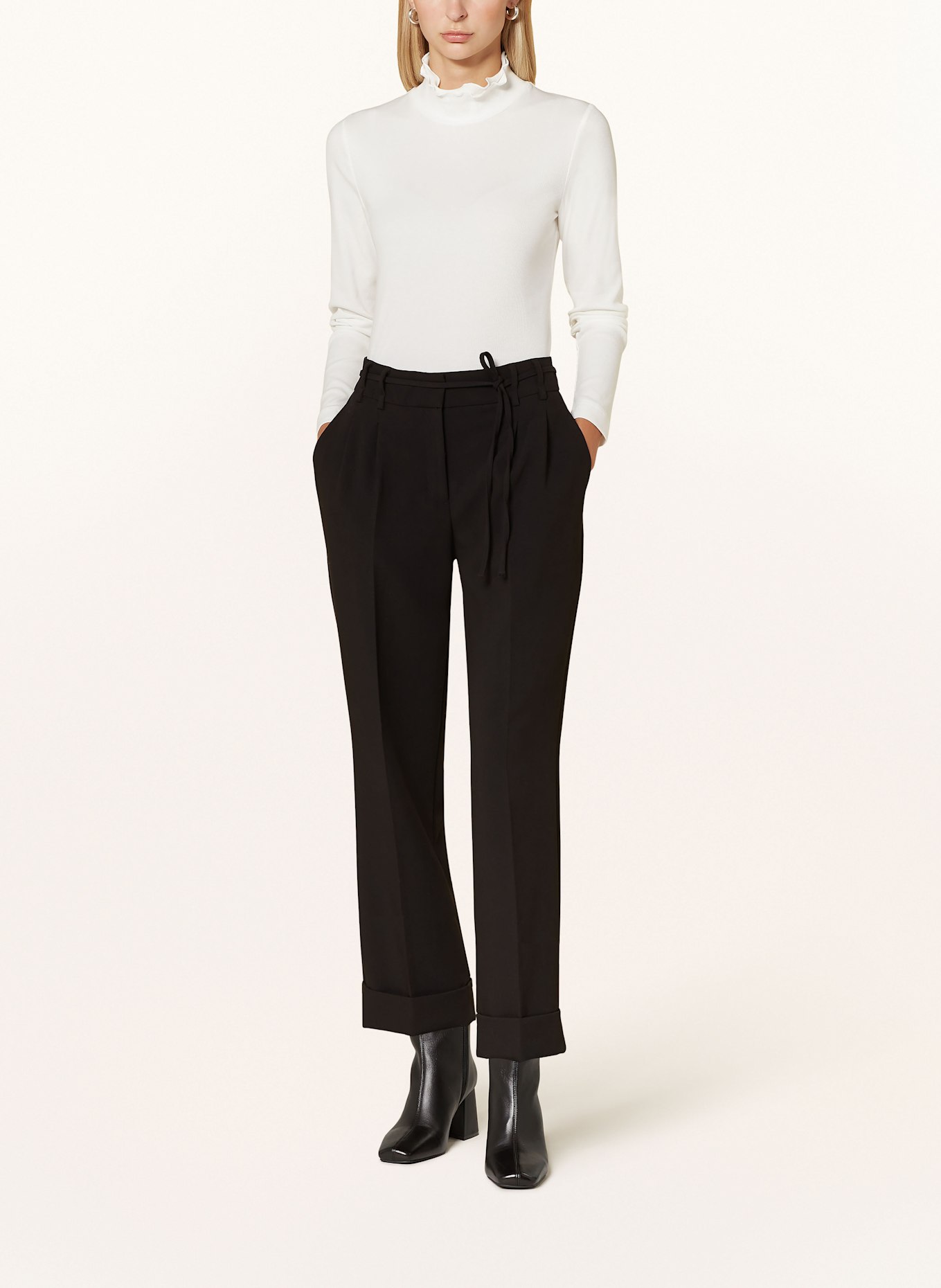 ZAÍDA Long sleeve shirt with ruffles, Color: WHITE (Image 2)