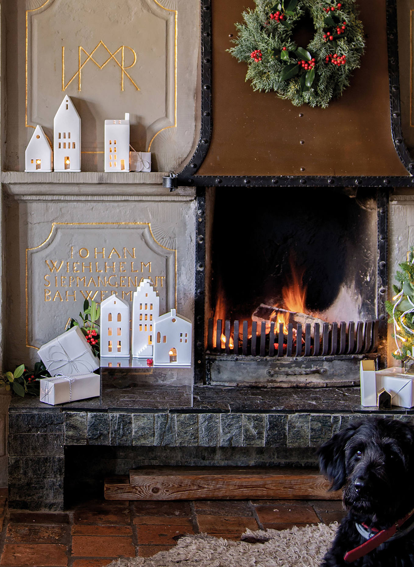 RÄDER Dekofigur LICHTHAUS GROSSE TÜR mit Teelichthalter: WEISS