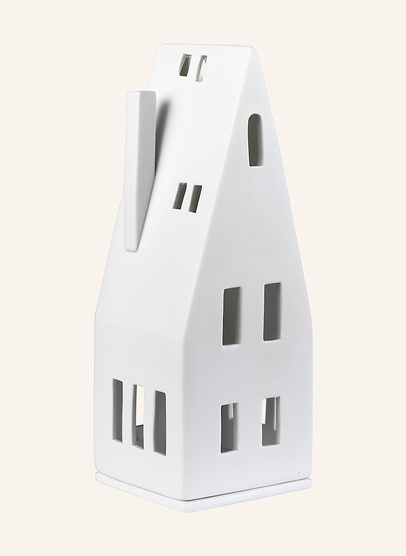 RÄDER Decorative figure LICHTHAUS SPITZDACH LARGE with tealight holder: WHITE