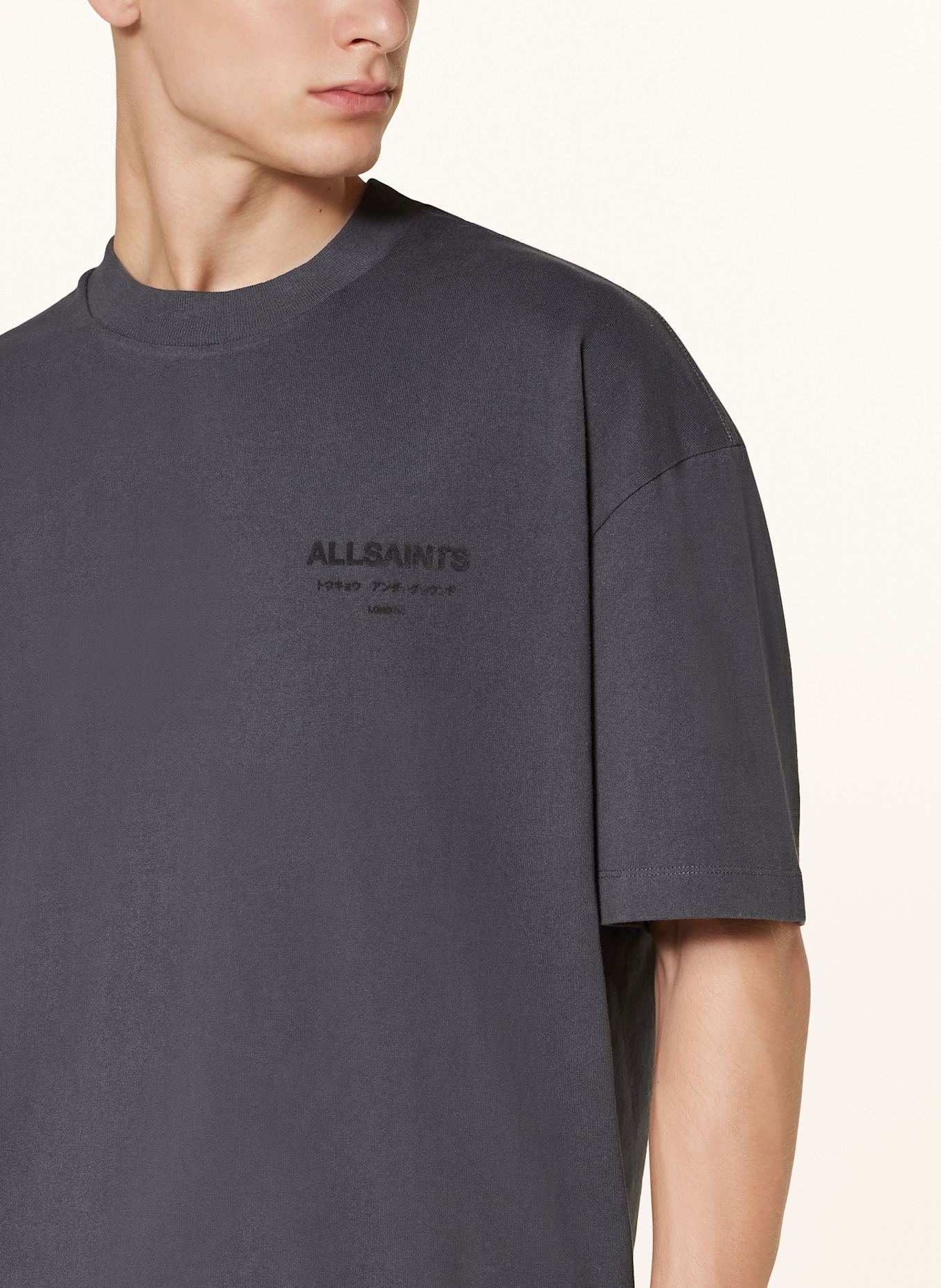 ALLSAINTS T-shirt XANDER, Color: DARK GRAY (Image 4)