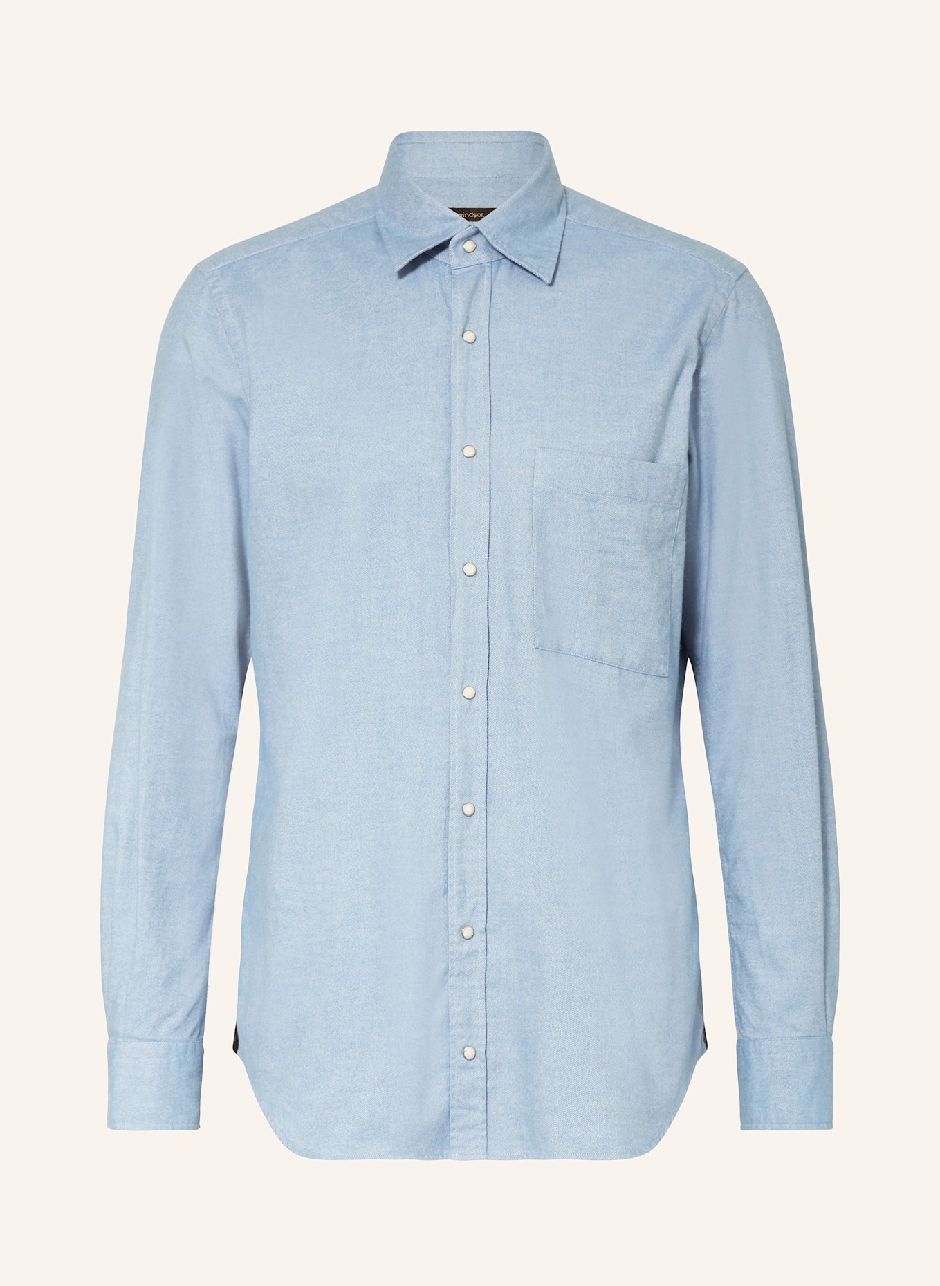 windsor. Flannel shirt LIVO slim fit, Color: LIGHT BLUE (Image 1)