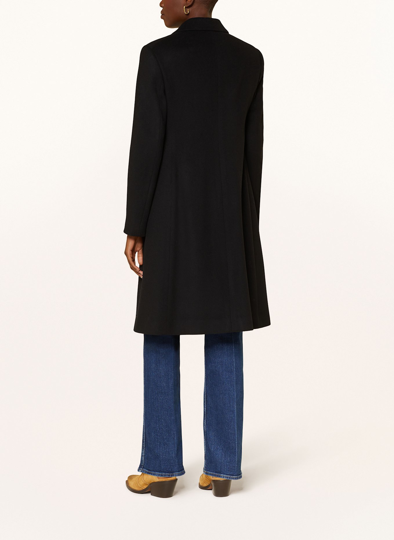 POLO RALPH LAUREN Wool coat: BLACK