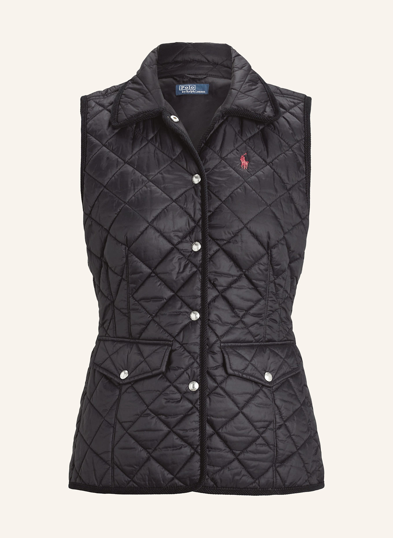 POLO RALPH LAUREN Quilted vest, Color: BLACK (Image 1)