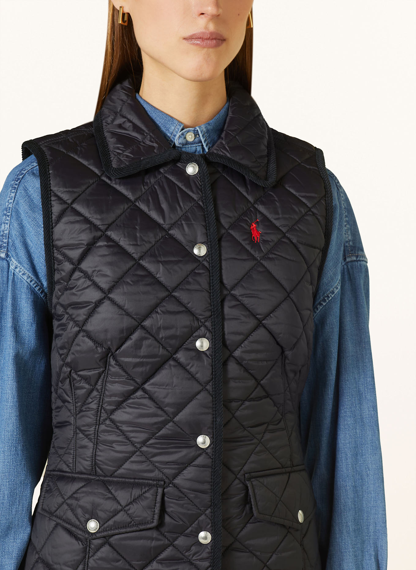 POLO RALPH LAUREN Quilted vest, Color: BLACK (Image 4)