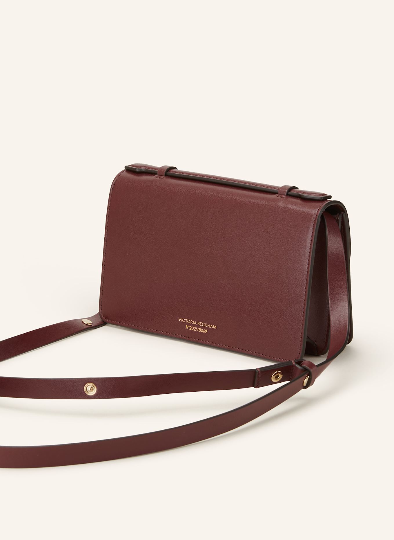 VICTORIA BECKHAM Torba na ramię DORIAN MINI: CIEMNOCZERWONY