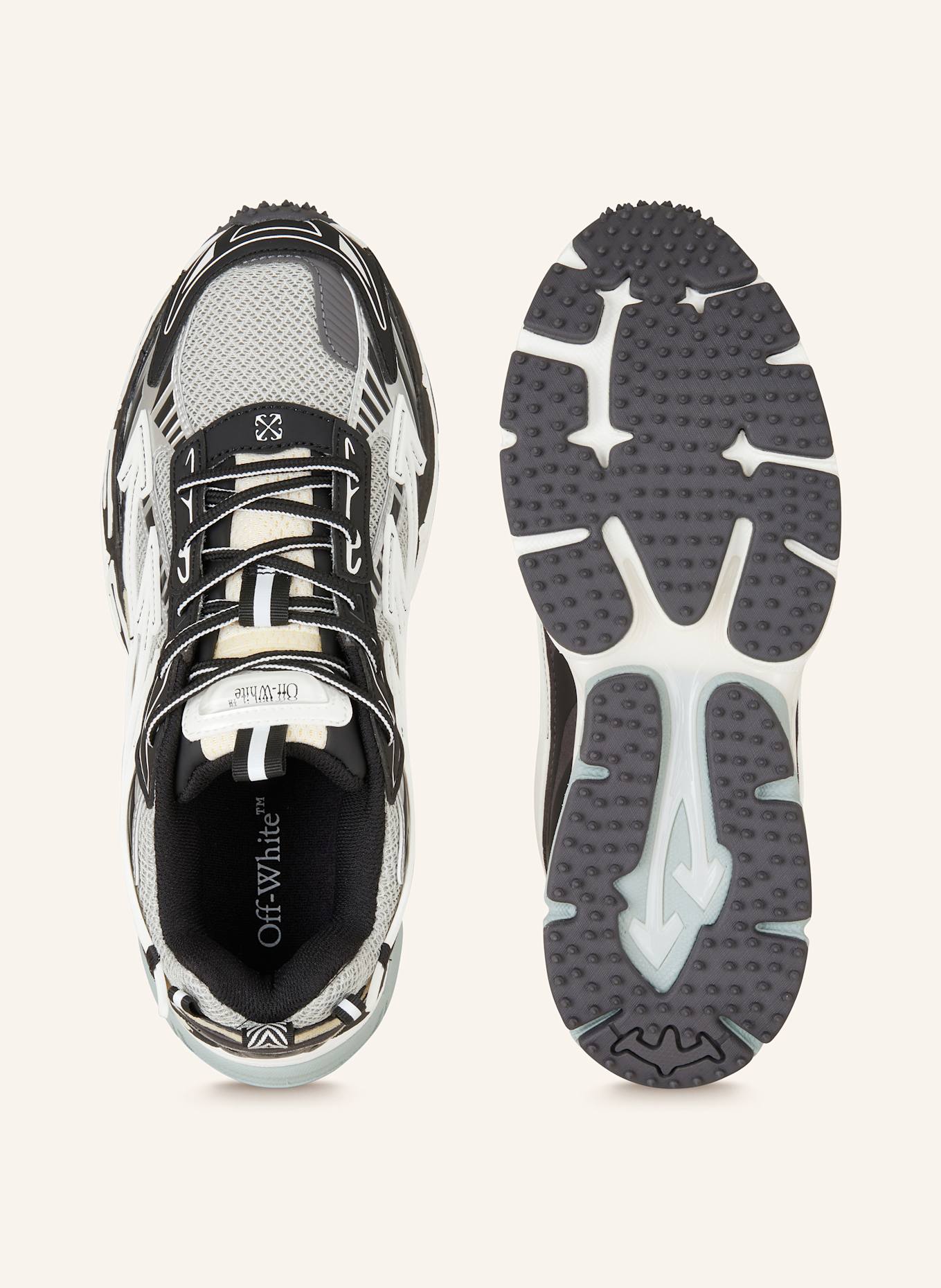 Off-White Sneaker BE RIGHT BACK: SCHWARZ / WEISS / HELLGRAU