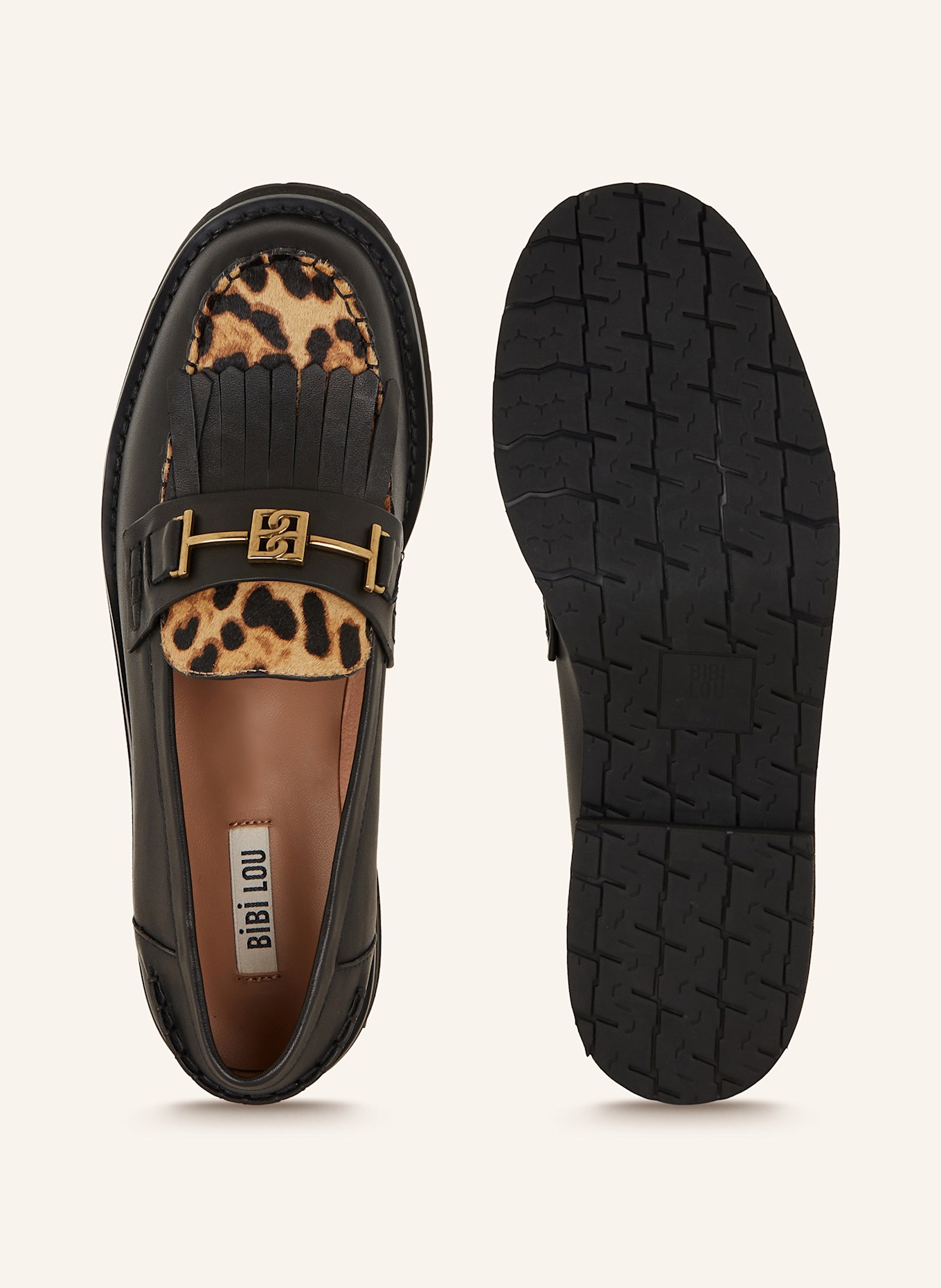 BIBI LOU Loafersy: CZARNY / JASNOBRĄZOWY / BEŻOWY