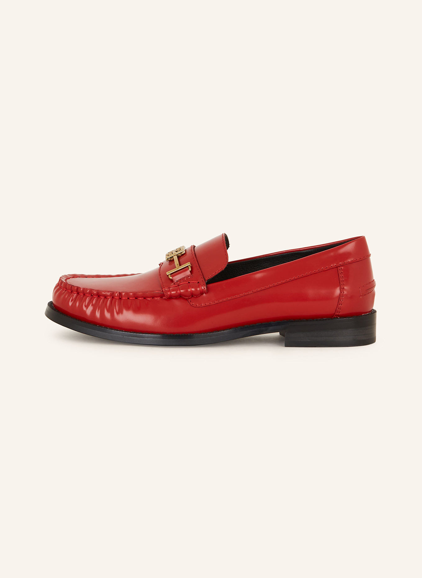 BIBI LOU Lacquer loafers: RED