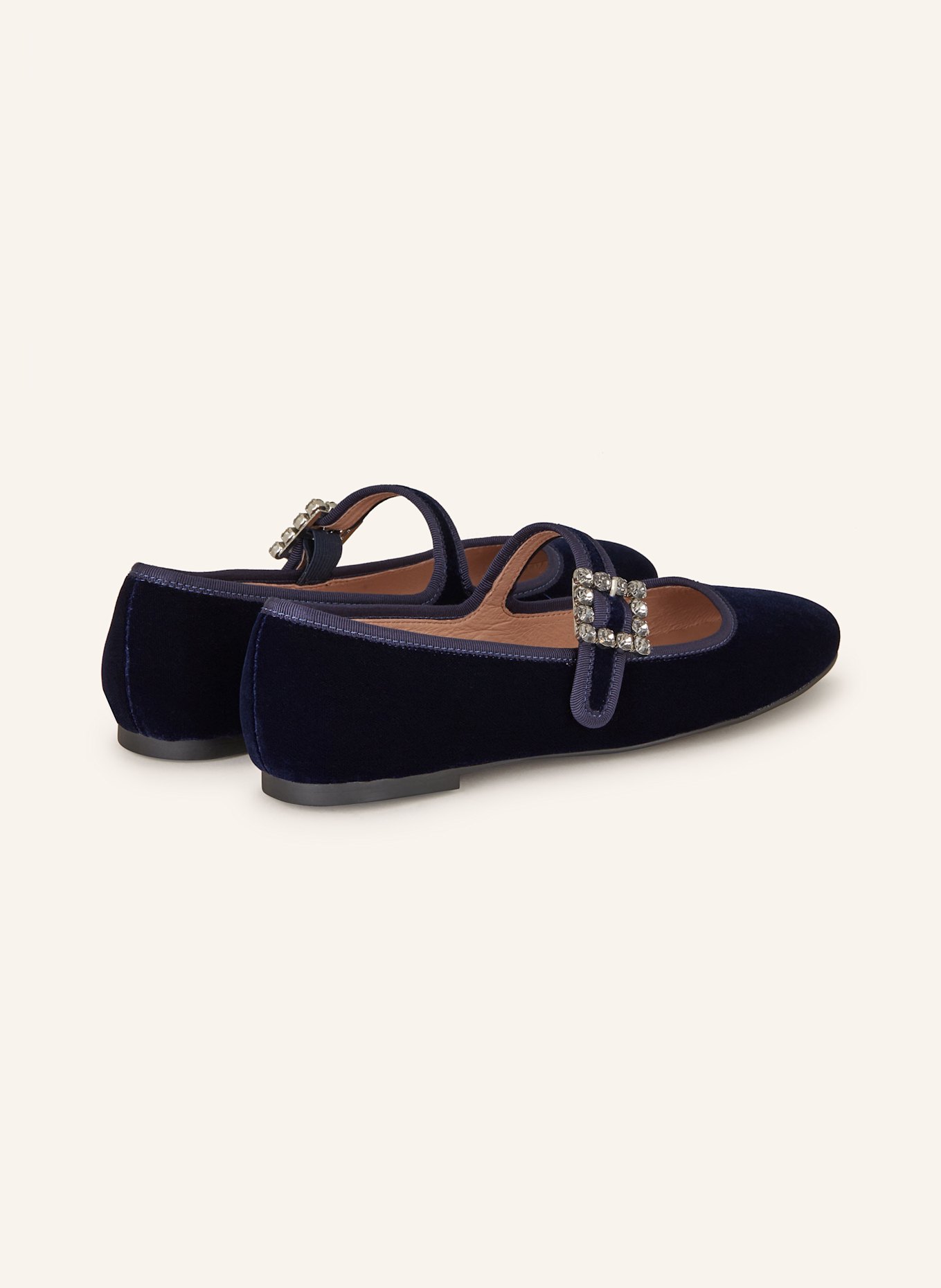 BIBI LOU Mary Jane ballets flats with decorative gems, Color: DARK BLUE (Image 2)