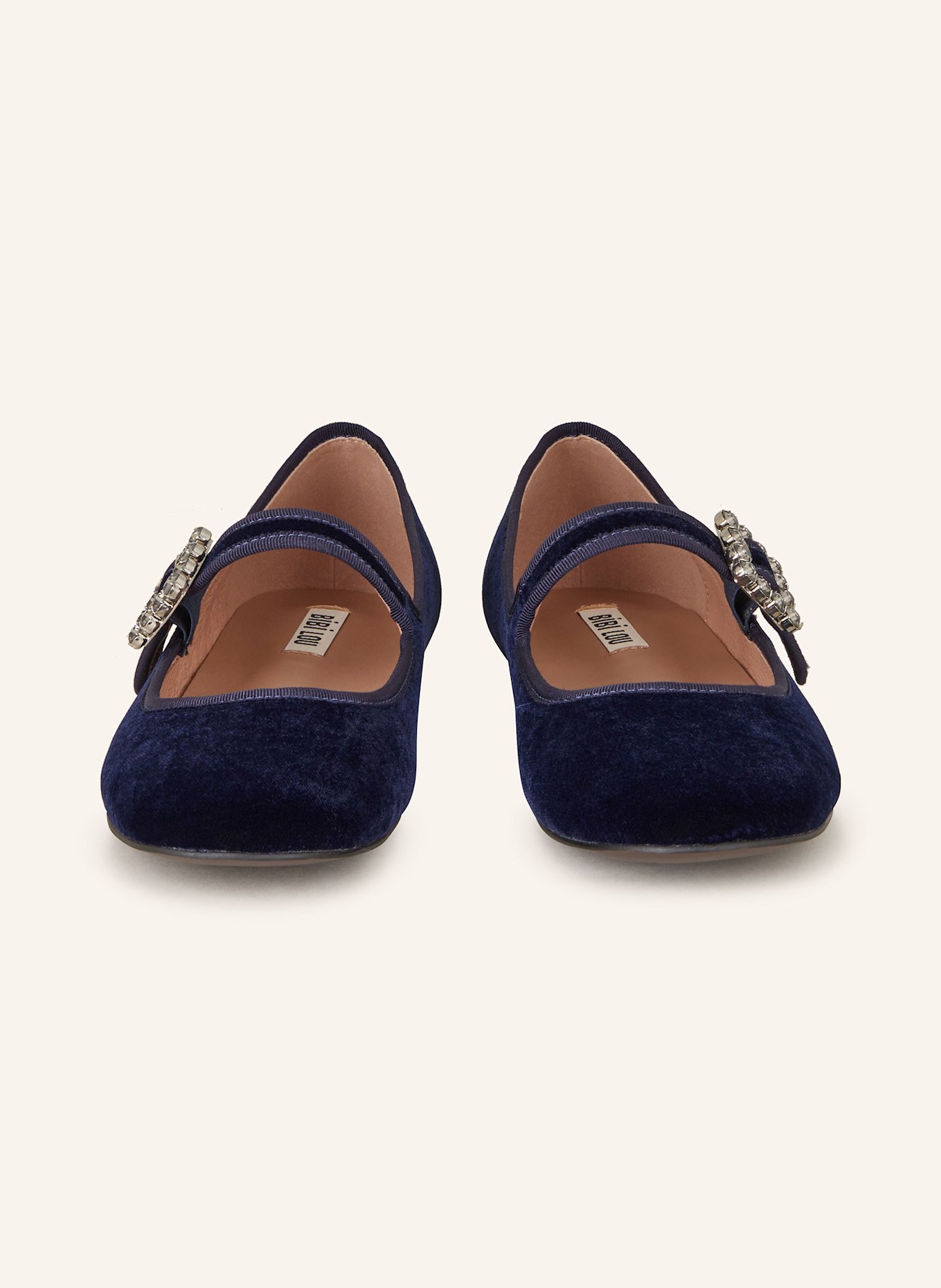 BIBI LOU Mary Jane ballets flats with decorative gems, Color: DARK BLUE (Image 3)