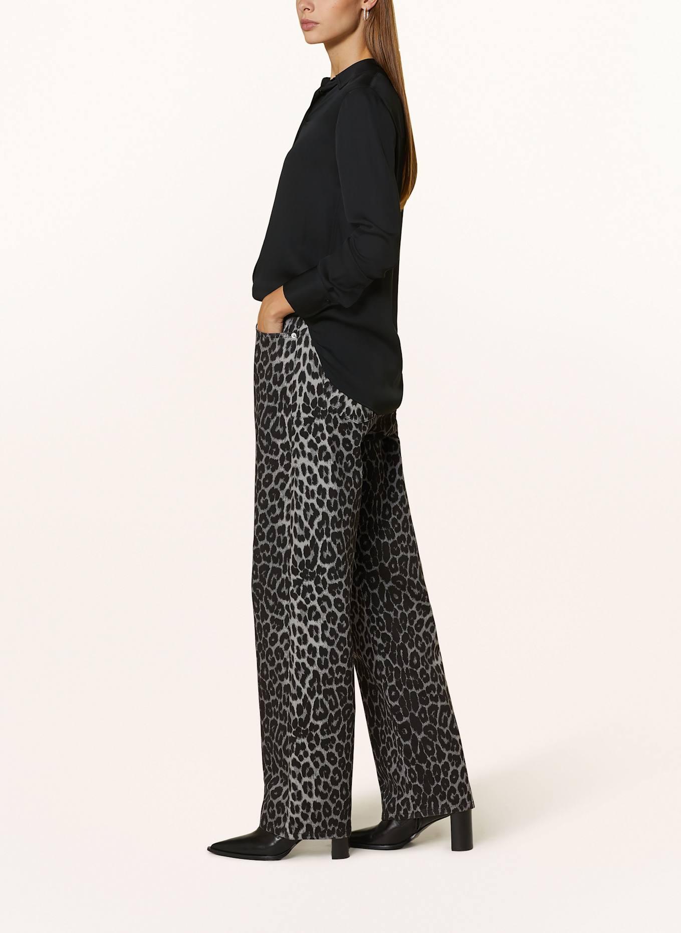 NEO NOIR jeans NYC SIMONA: 670 Grey Leopard
