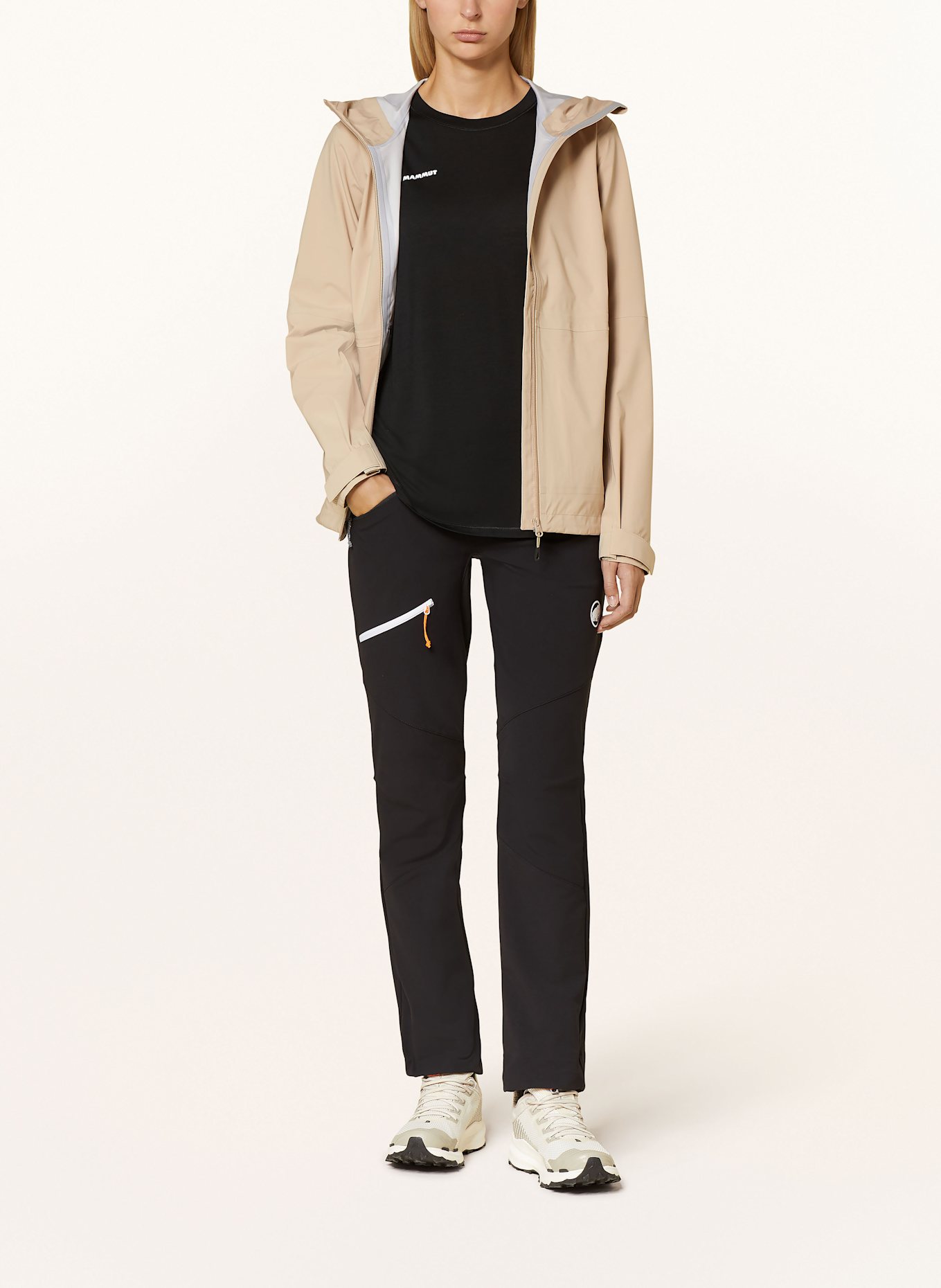 MAMMUT Cefinn The Jordan Houndstooth-check Wool-blend Jacket Womens Brown Multi TREE WOOL with merino wool, Color: BLACK (Image 5)