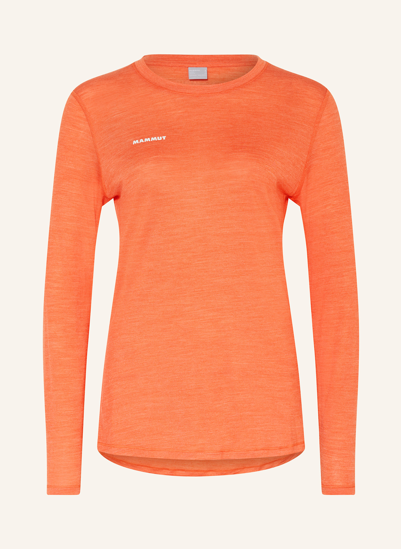 MAMMUT Longsleeve TREE WOOL mit Merinowolle: ORANGE