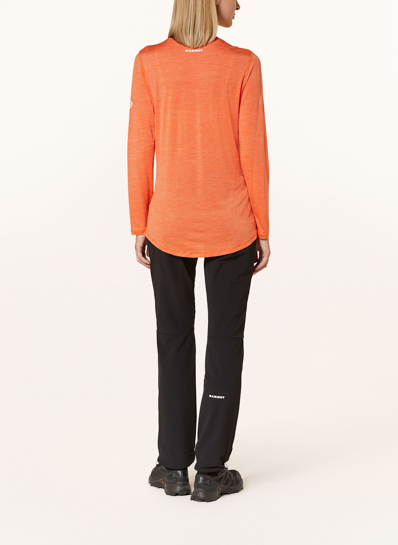 MAMMUT Longsleeve TREE WOOL mit Merinowolle: ORANGE