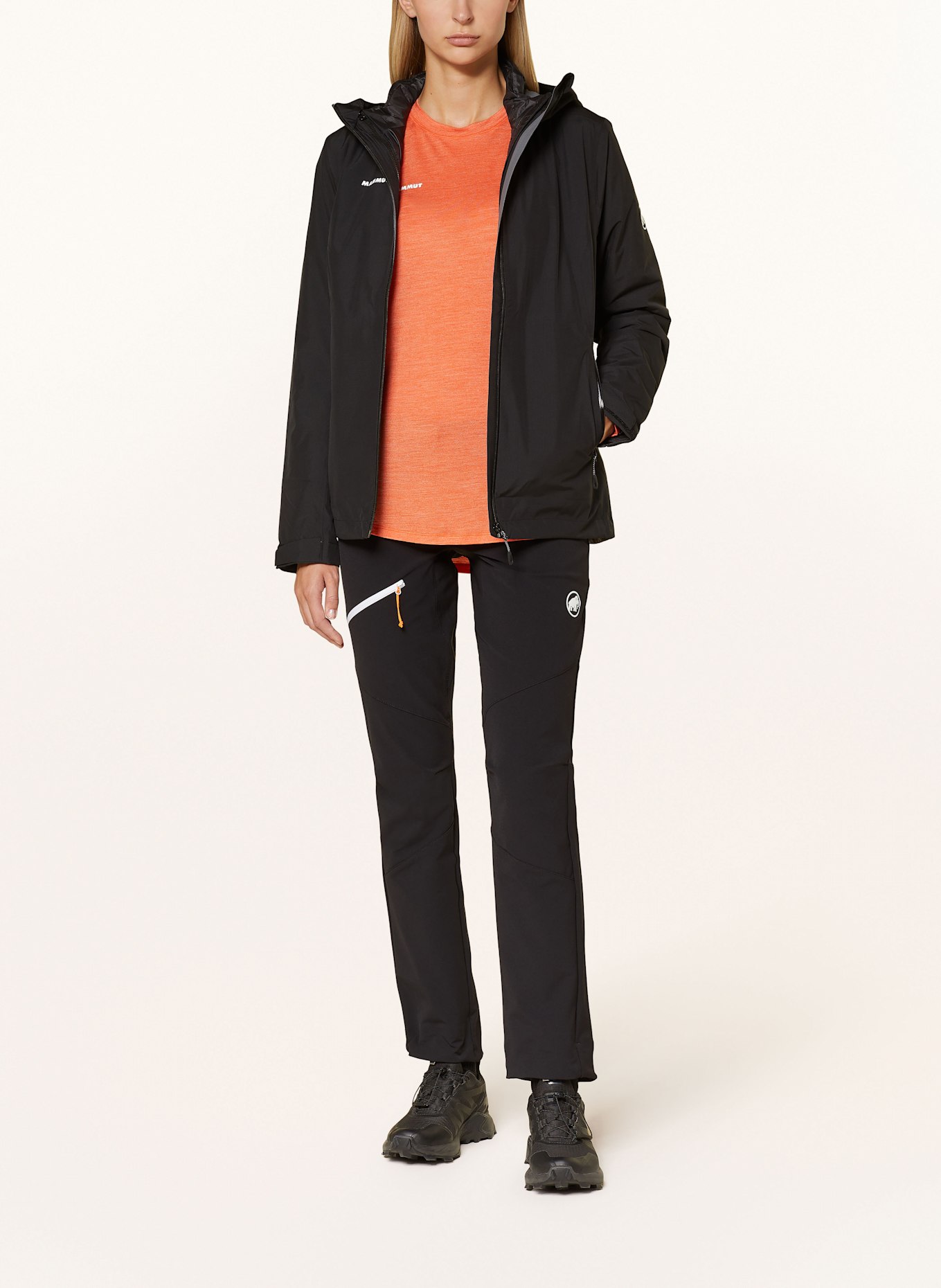 MAMMUT Longsleeve TREE WOOL mit Merinowolle: ORANGE