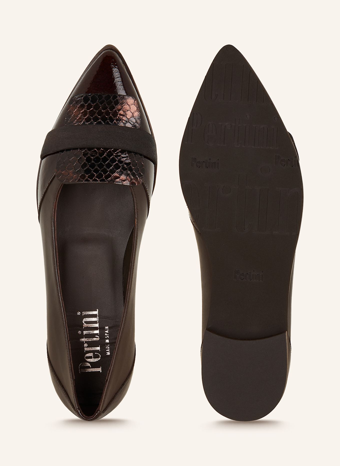 Pertini Ballet flats, Color: DARK BROWN (Image 5)