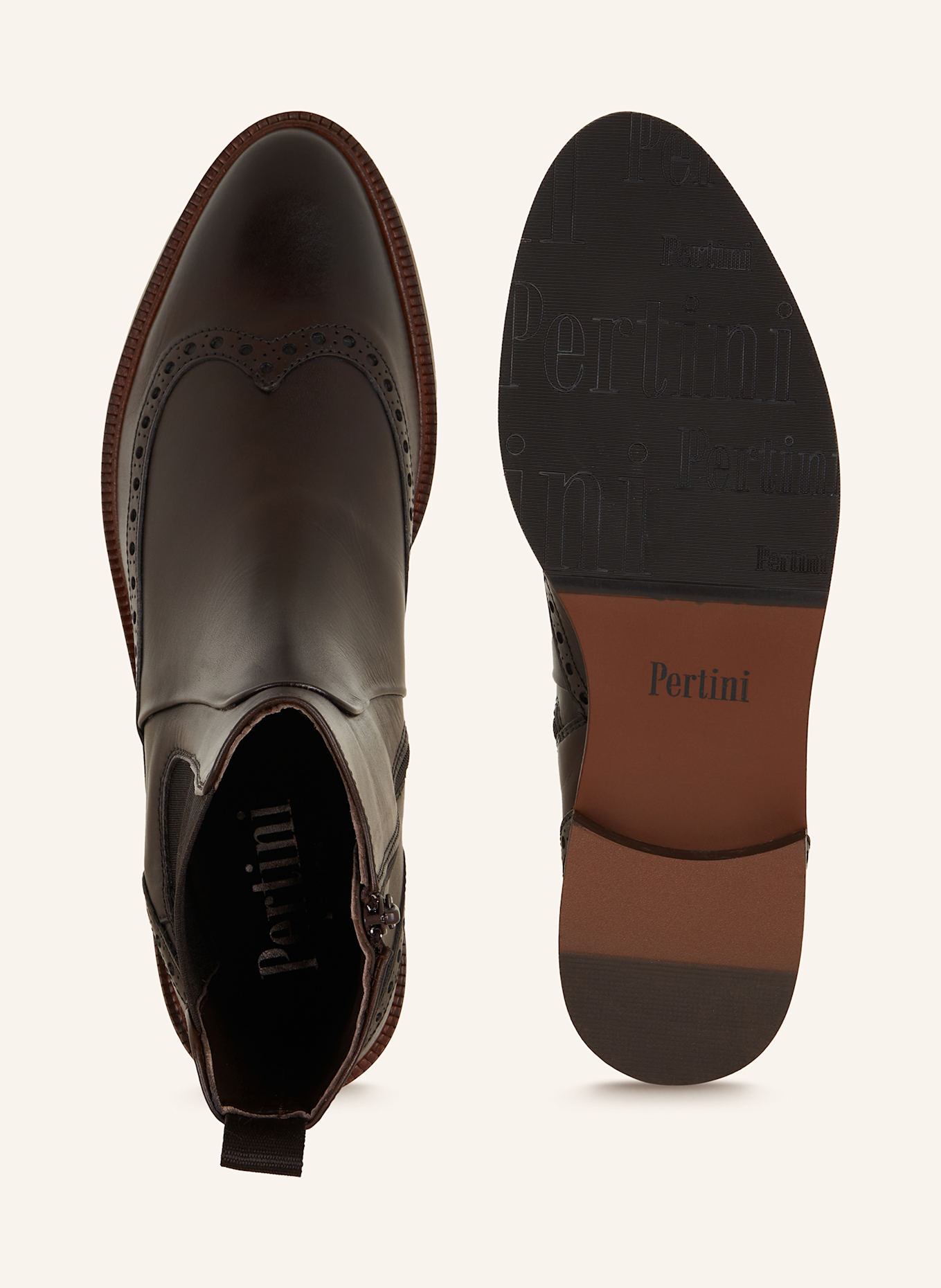 Pertini Chelsea boty: TMAVĚ HNĚDÁ