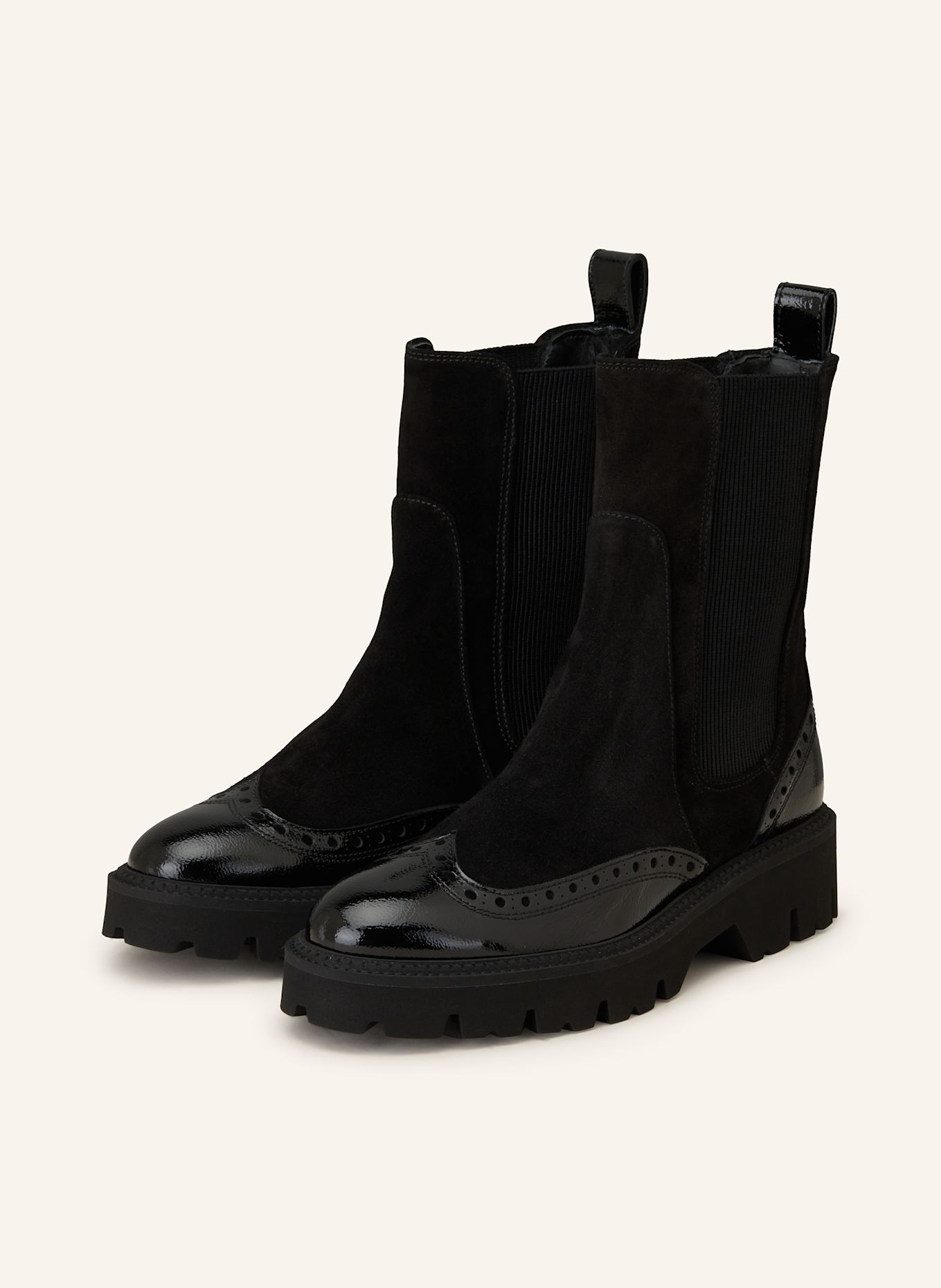 Black patent chelsea ankle boots outlet
