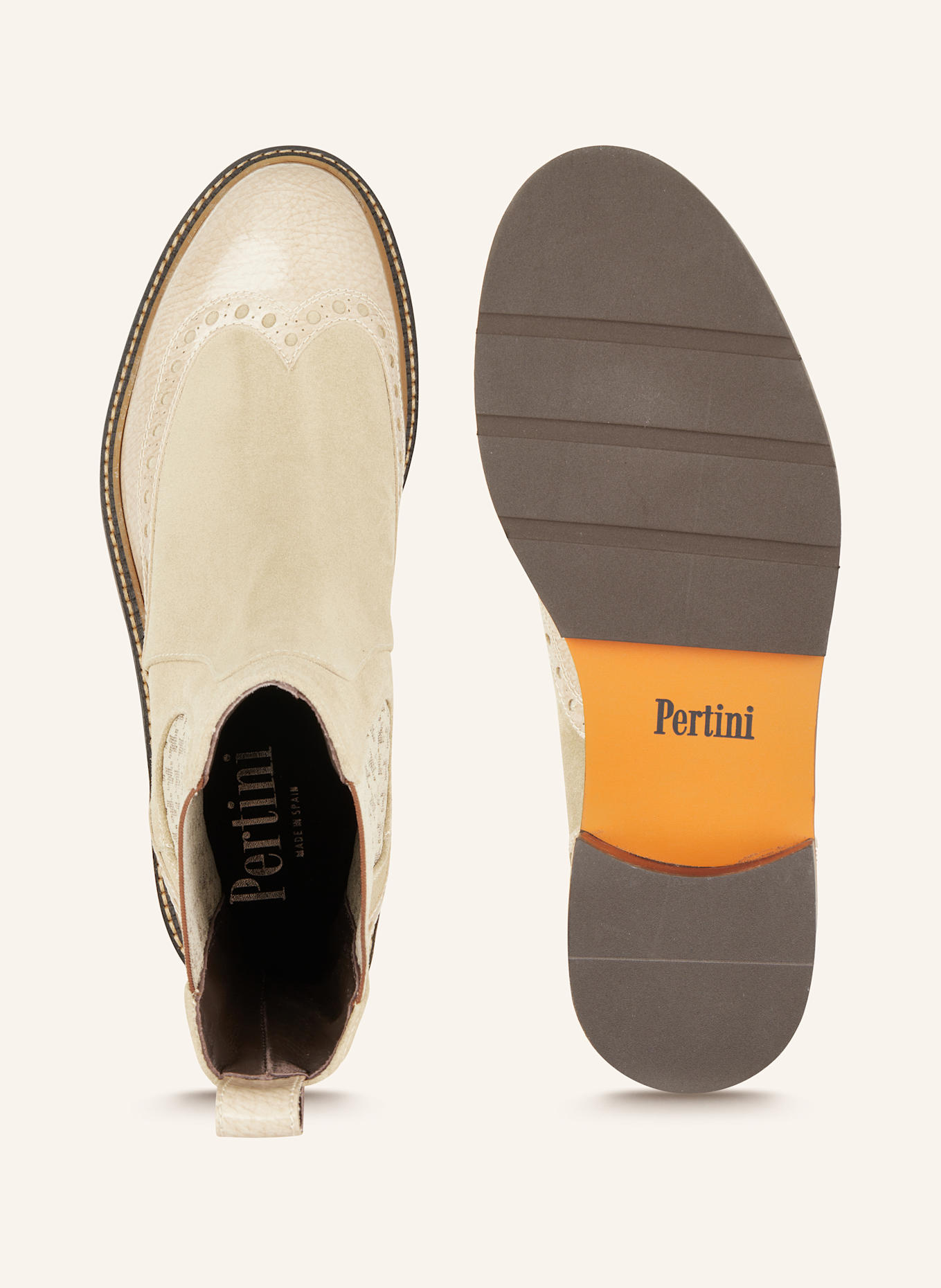 Pertini Botki chelsea: JASNOBRĄZOWY