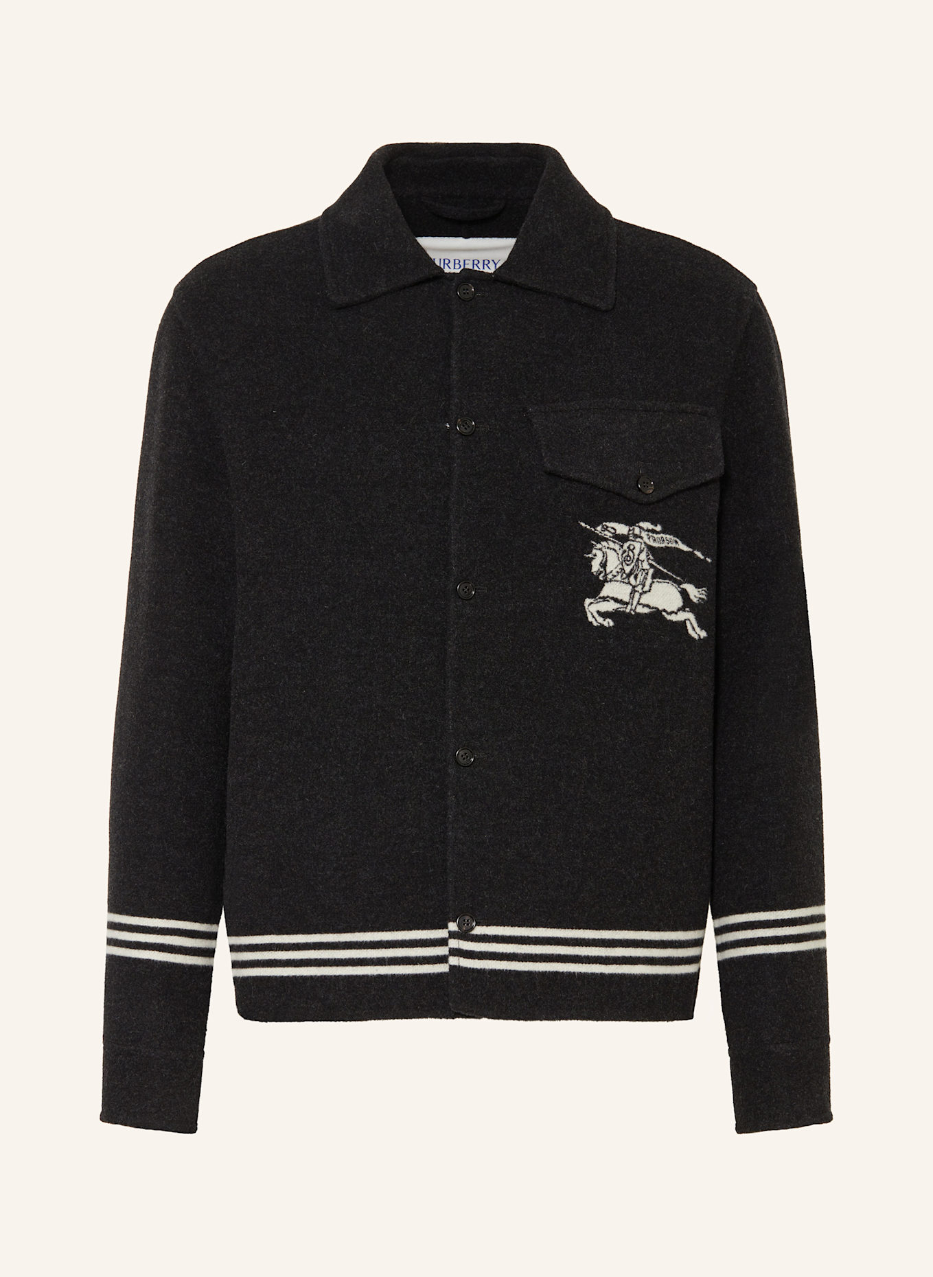 BURBERRY Overshirt in black