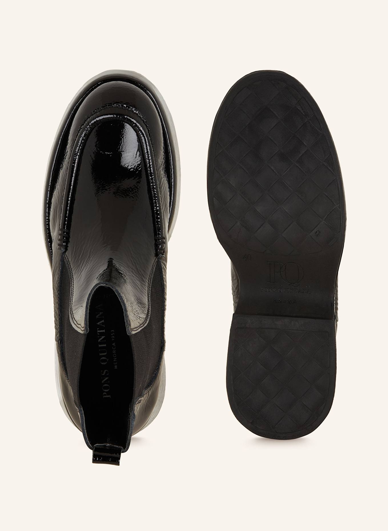 PONS QUINTANA Chelsea boty FLIPER: ČERNÁ