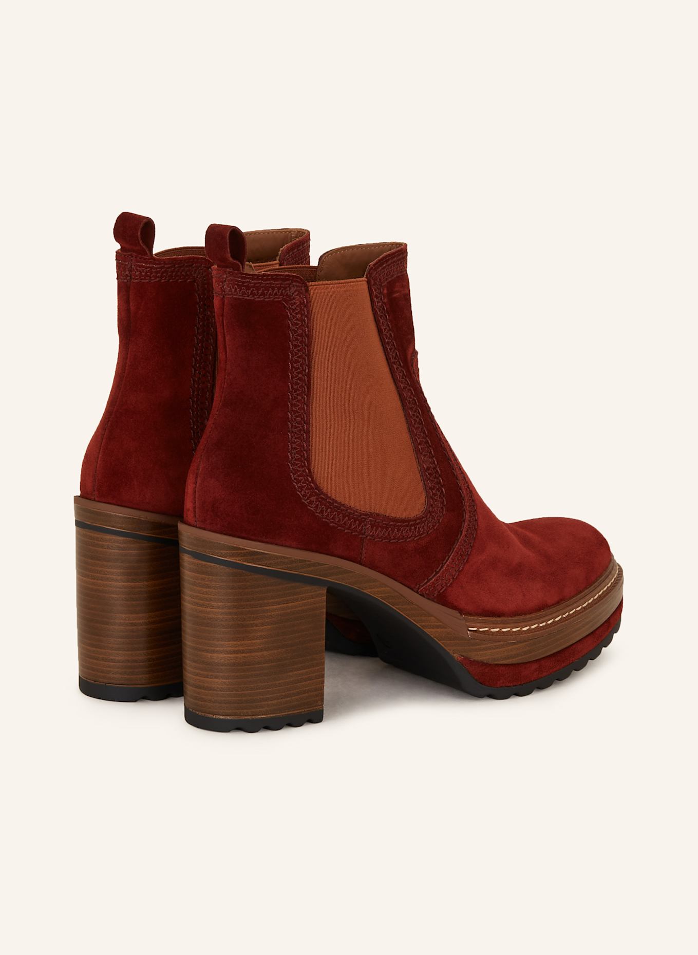 PONS QUINTANA Botki OLIVIA: CIEMNOCZERWONY