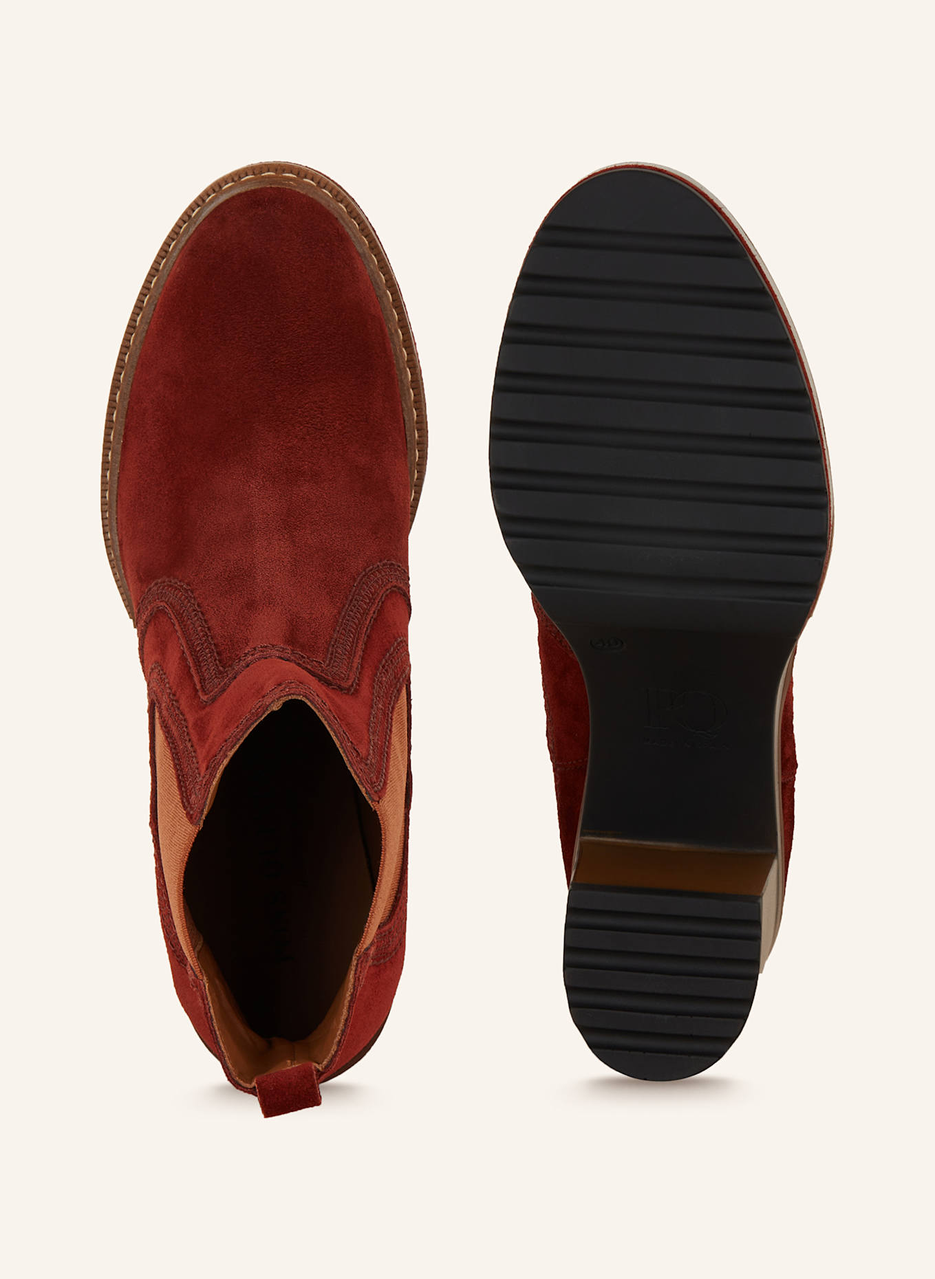 PONS QUINTANA Botki OLIVIA: CIEMNOCZERWONY