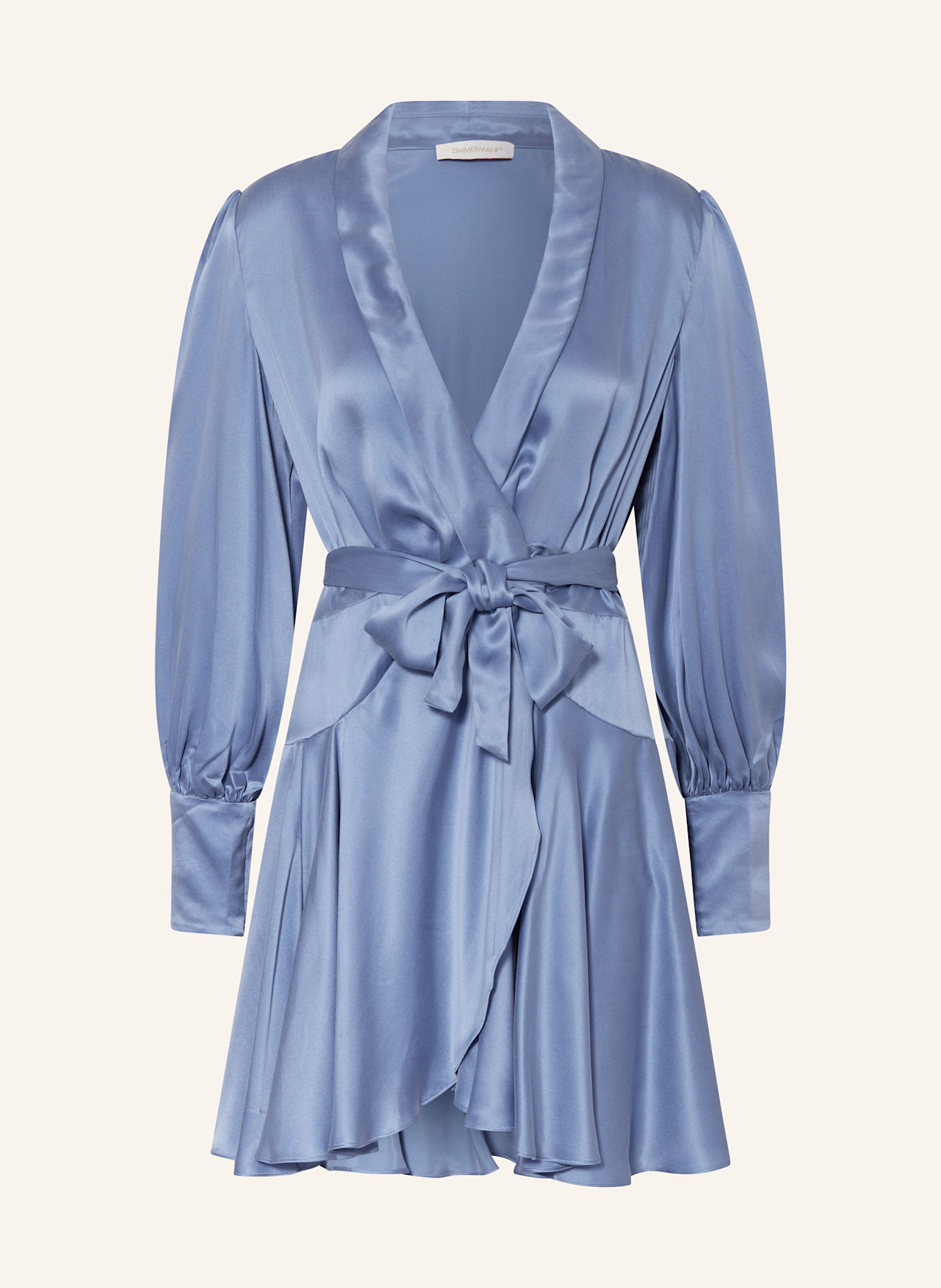 ZIMMERMANN Wrap dress made of silk, Color: BLUE (Image 1)