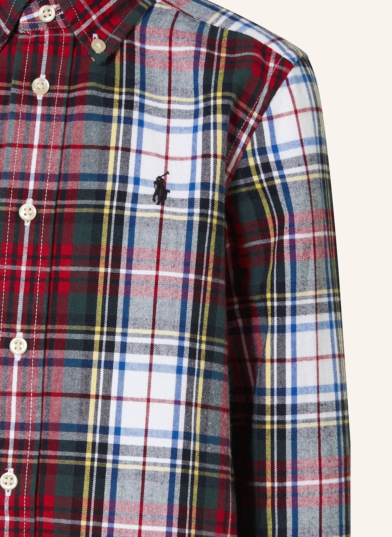 POLO RALPH LAUREN Hemd, Farbe: DUNKELGRÜN/ DUNKELROT/ WEISS (Bild 3)