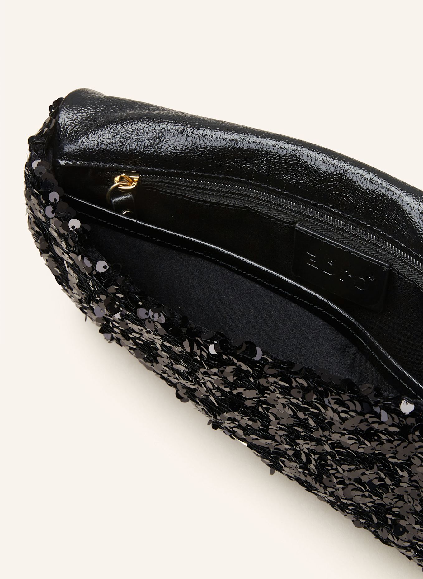 Black sequin clutch bag best sale
