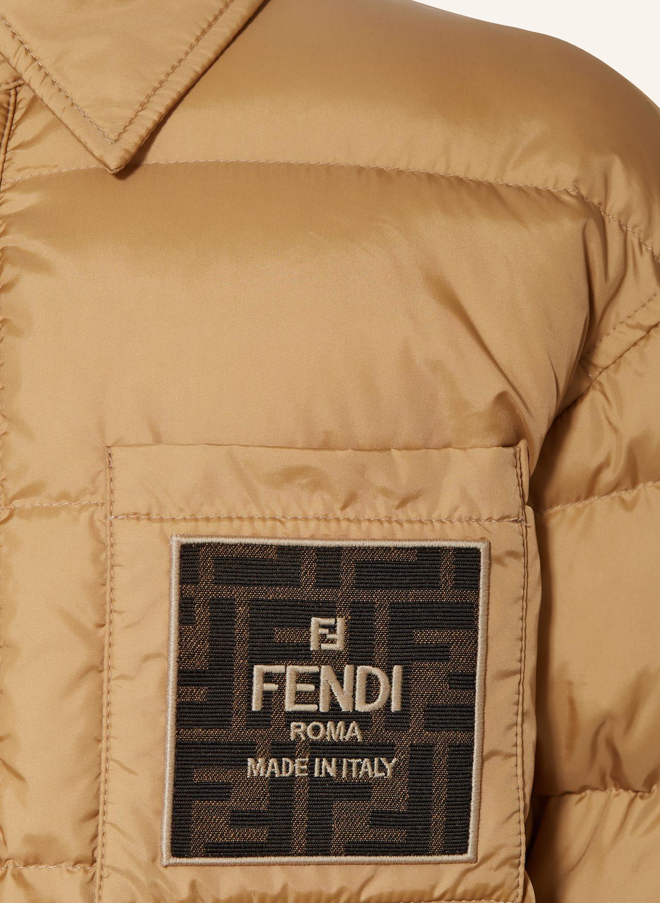 FENDI Steppjacke: CAMEL