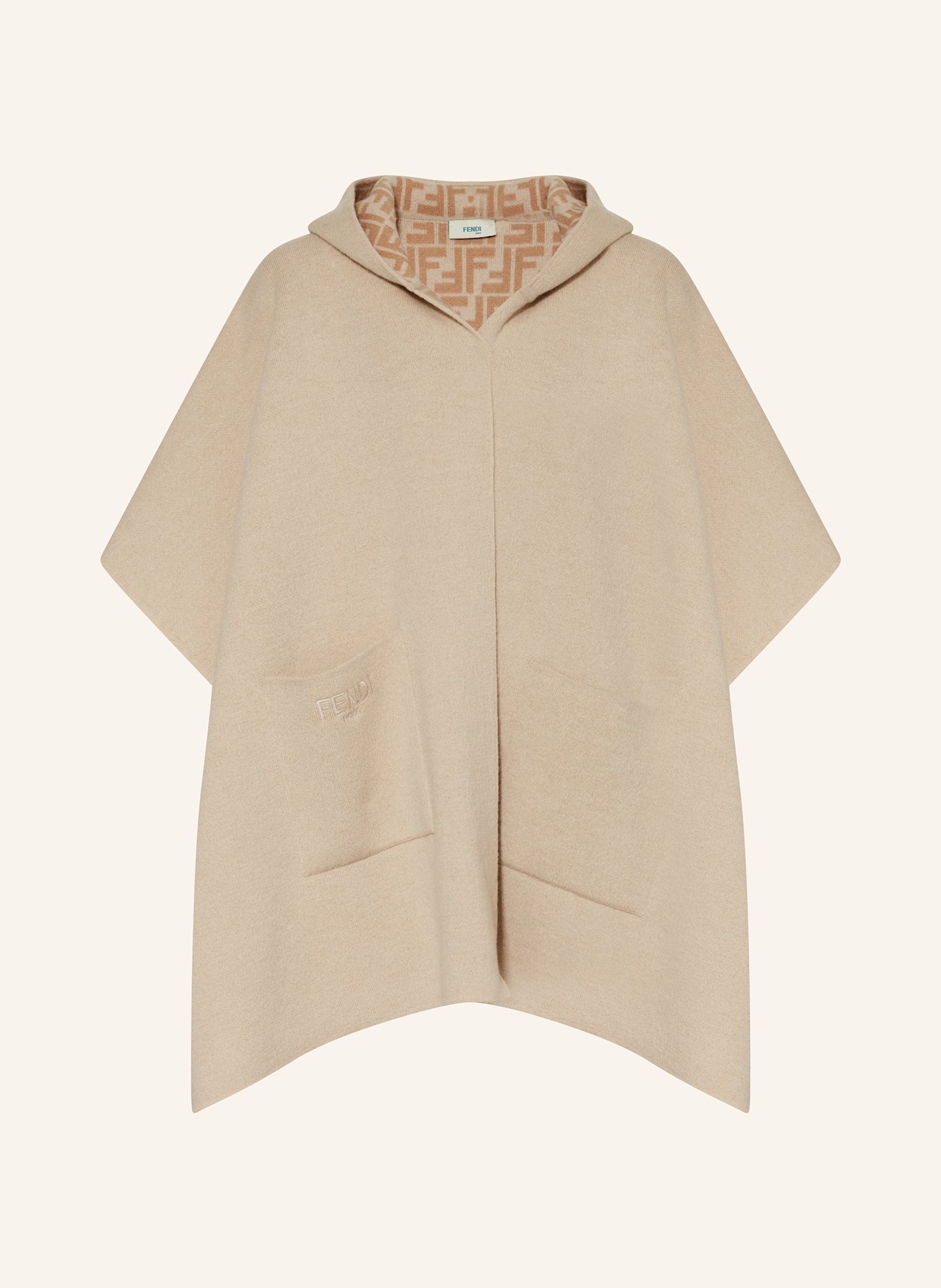 FENDI Cape in beige camel