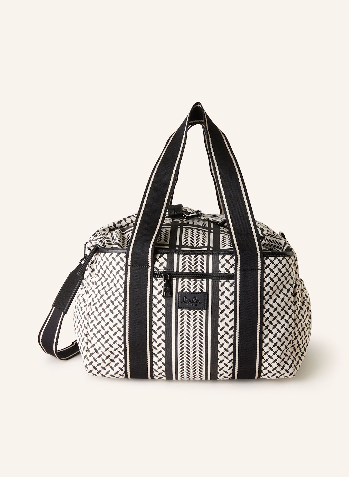 Lala Berlin Shopper MURIEL BIG: SCHWARZ/ WEISS