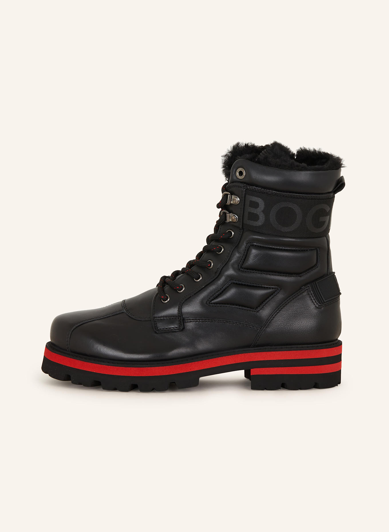 BOGNER Lace-up boots COURCHEVEL: BLACK / RED
