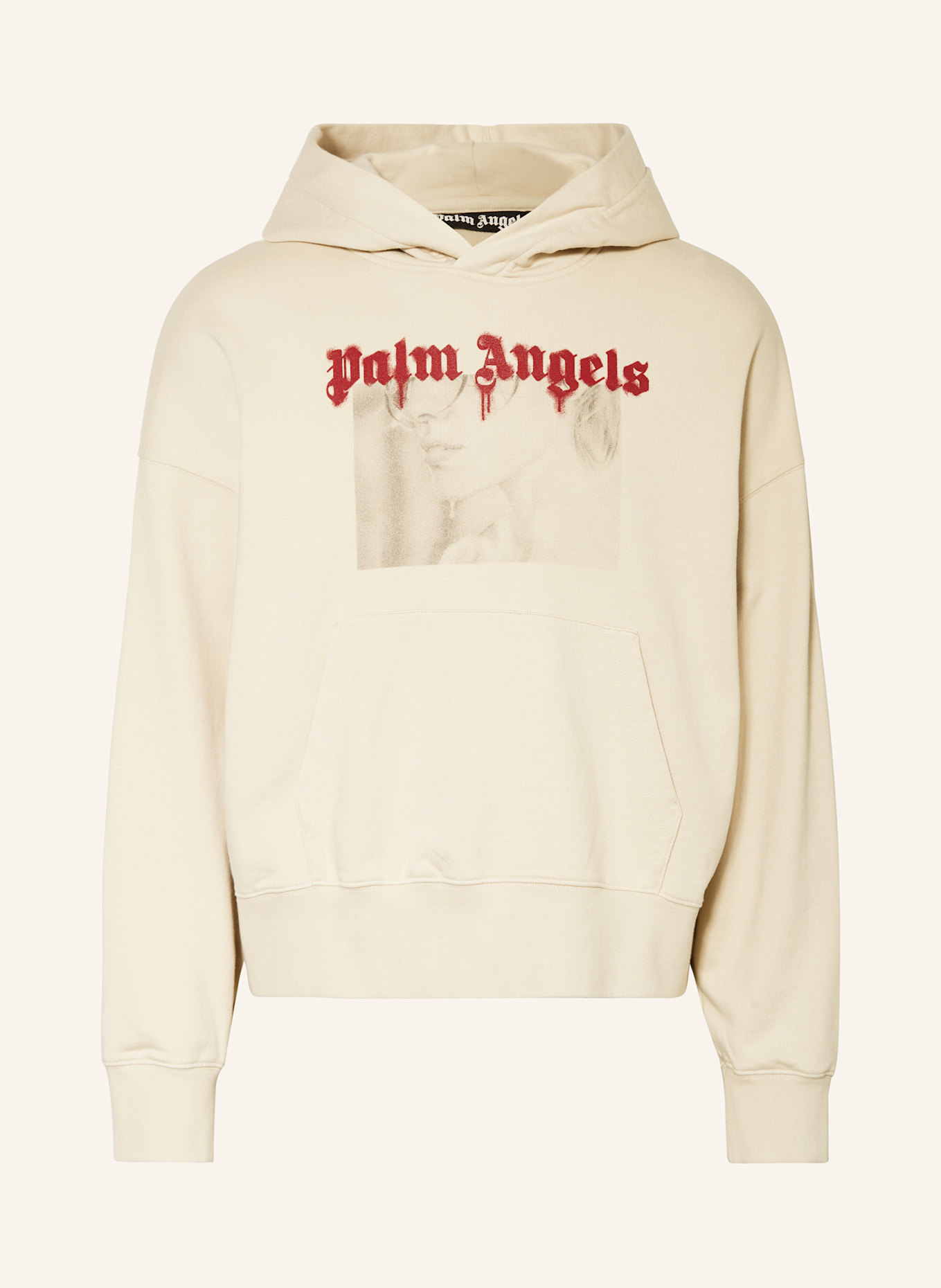 Palm angels hoodie beige outlet