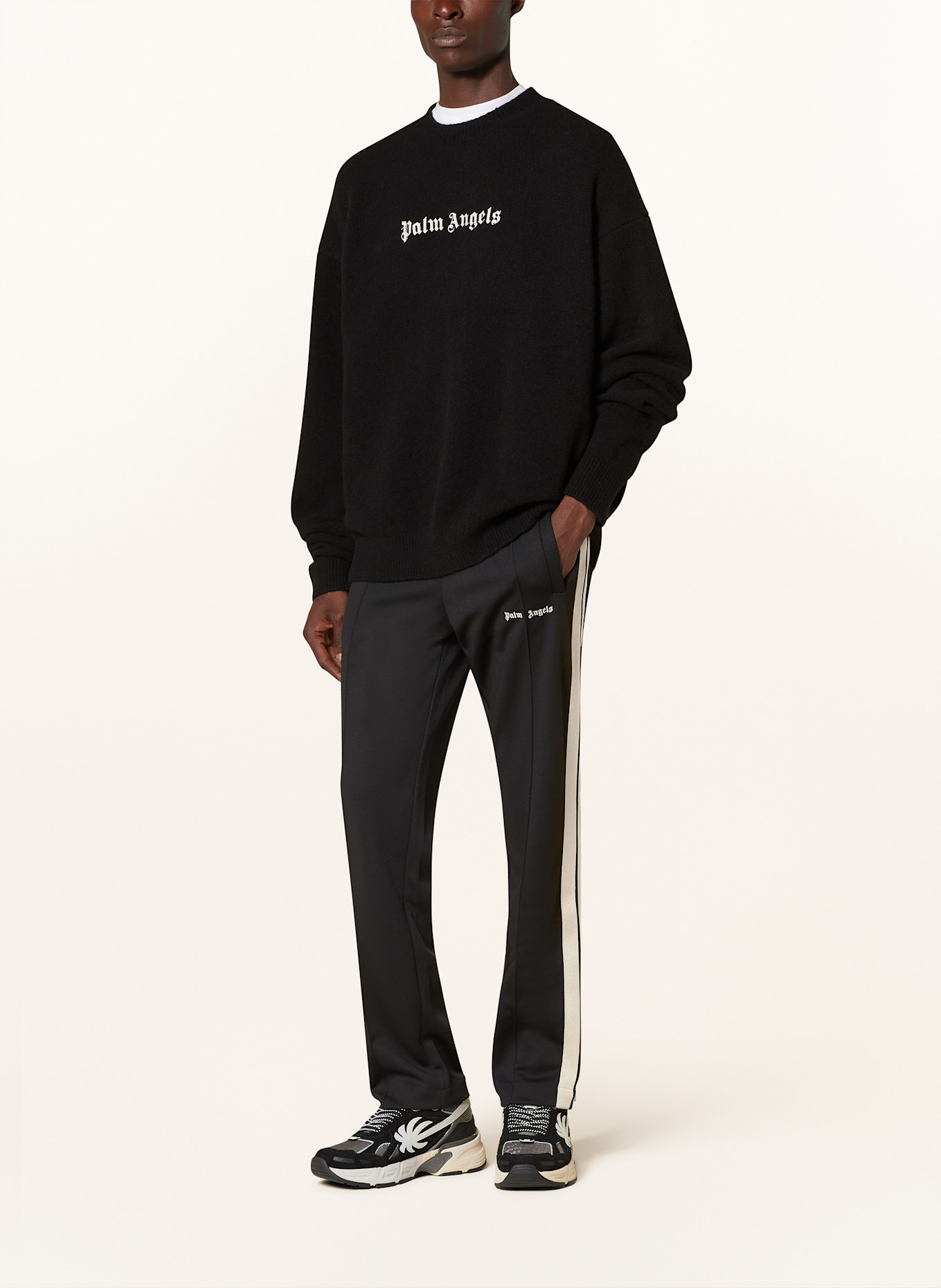 Palm Angels Oversized-Pullover: SCHWARZ