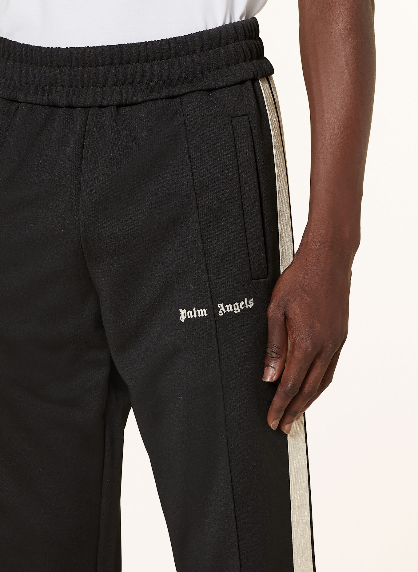 Palm Angels Track pants with tuxedo stripes, Color: BLACK/ CREAM (Image 5)