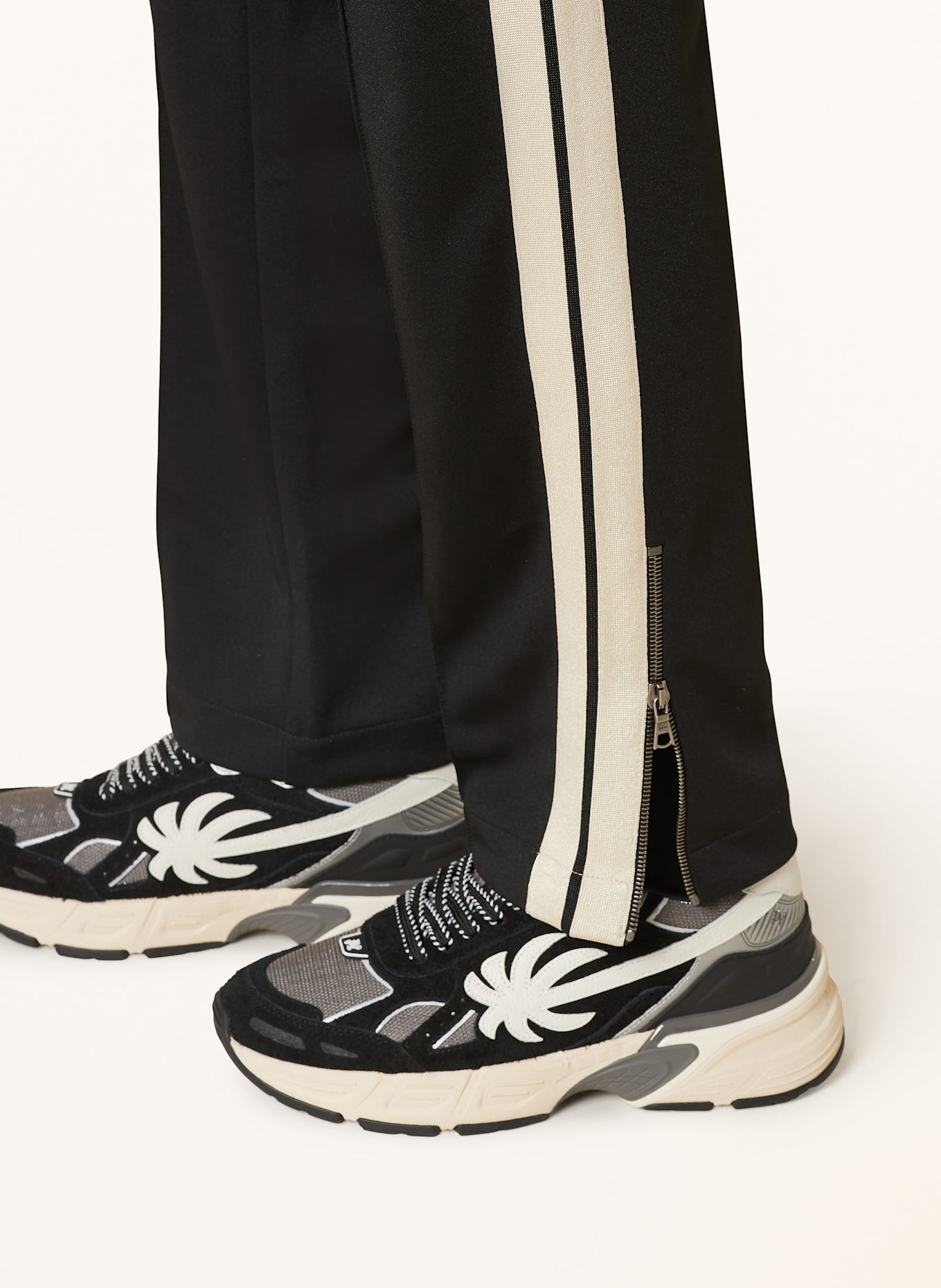 Palm Angels Track pants with tuxedo stripes, Color: BLACK/ CREAM (Image 7)