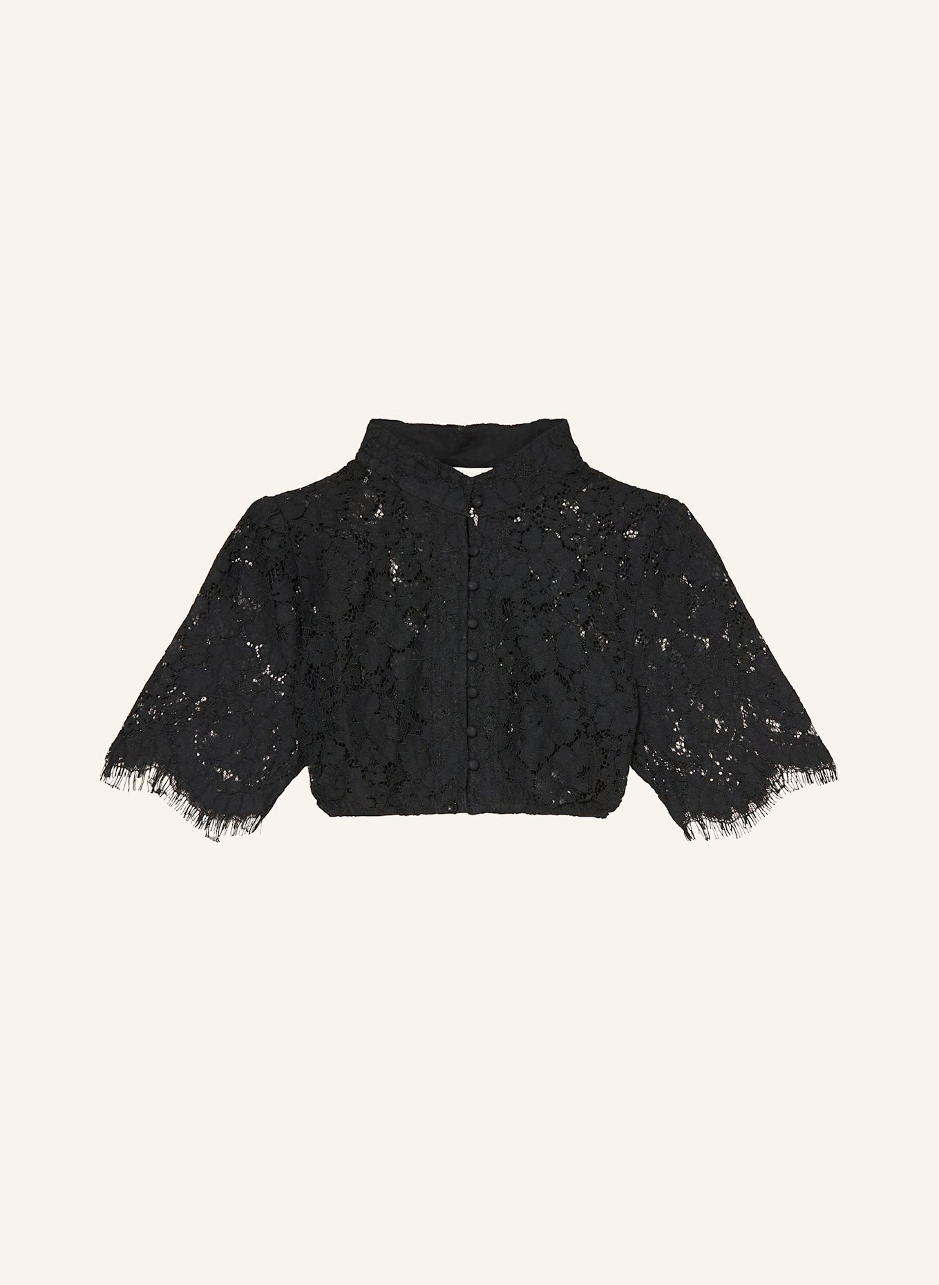 KRÜGER Dirndlbluse SHARONA aus Spitze: SCHWARZ