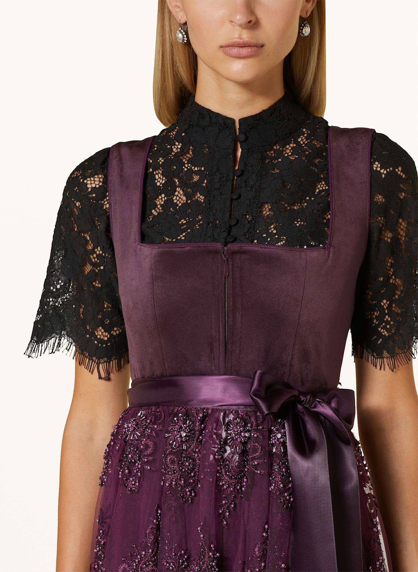 KRÜGER Dirndlbluse SHARONA aus Spitze: SCHWARZ