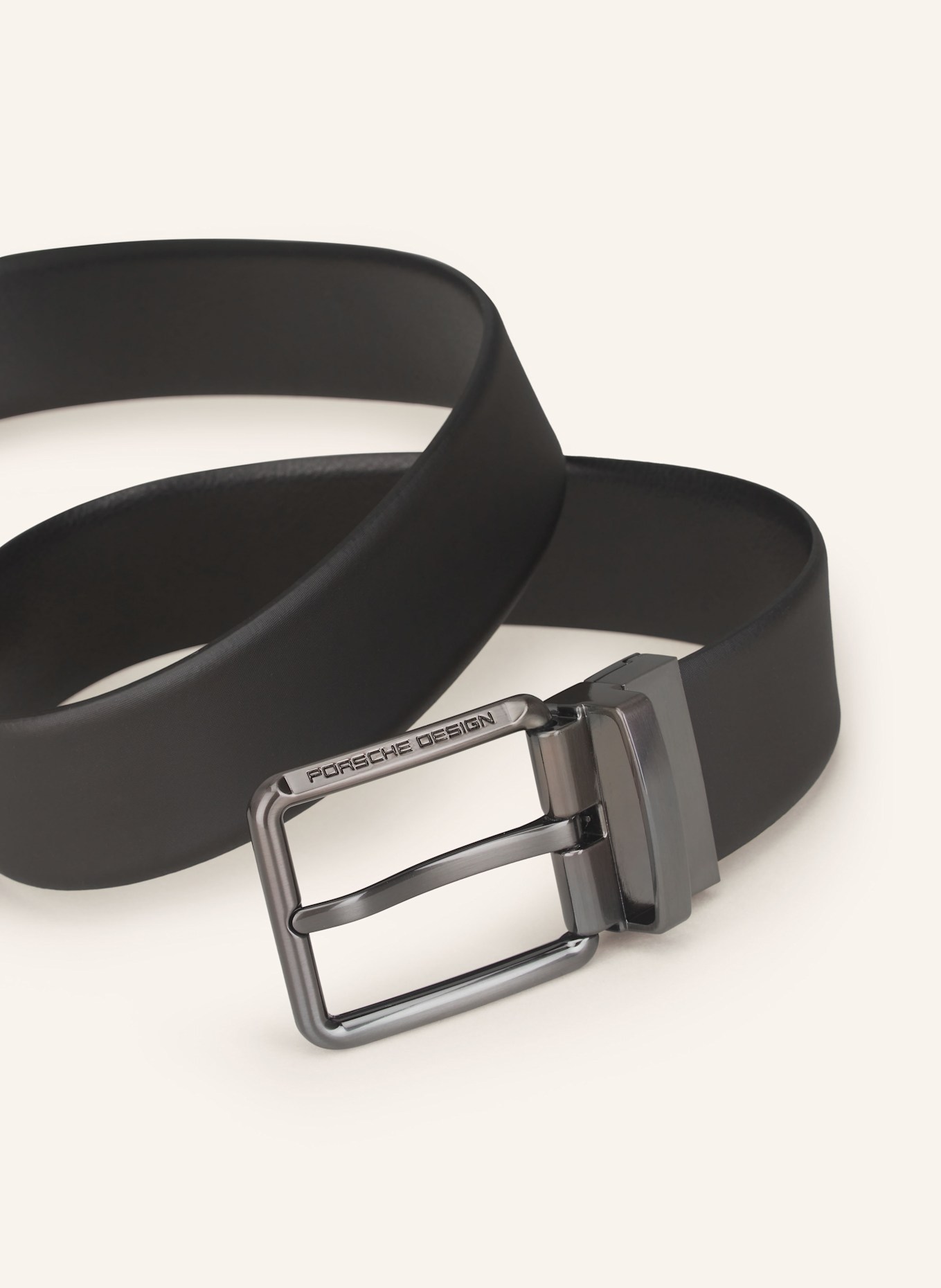PORSCHE DESIGN Ledergürtel zum Wenden: SCHWARZ