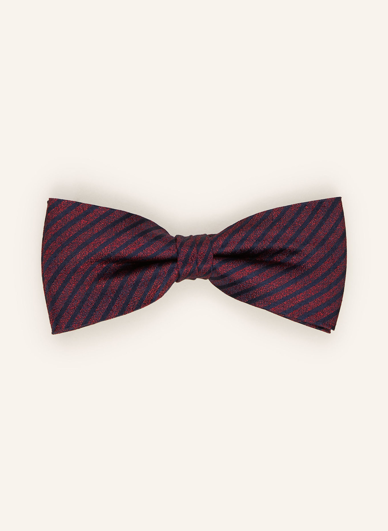 MONTI Set: Silk bow tie and pocket square: DARK RED / BLACK