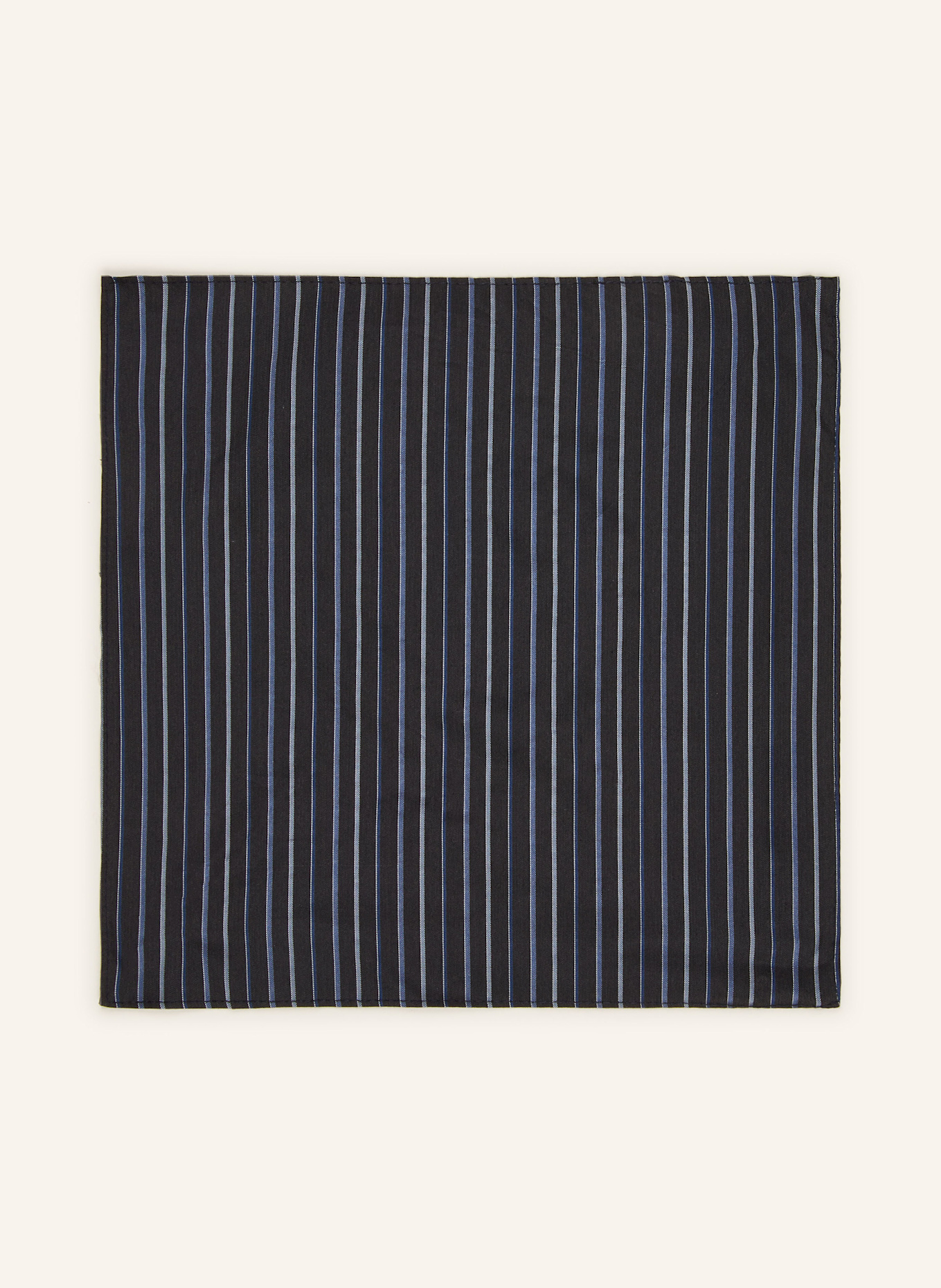 MONTI Ensemble : nœud papillon et pochette en soie: NOIR / BLEU