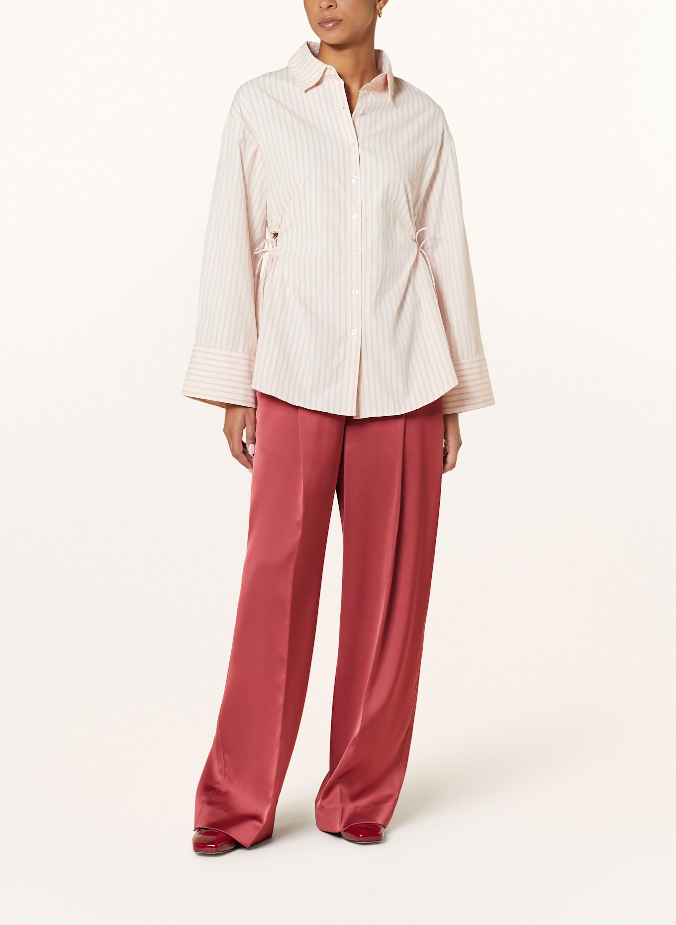 MALINA ELINE shirt blouse with cut-outs, Color: LIGHT ORANGE/ SALMON (Image 2)