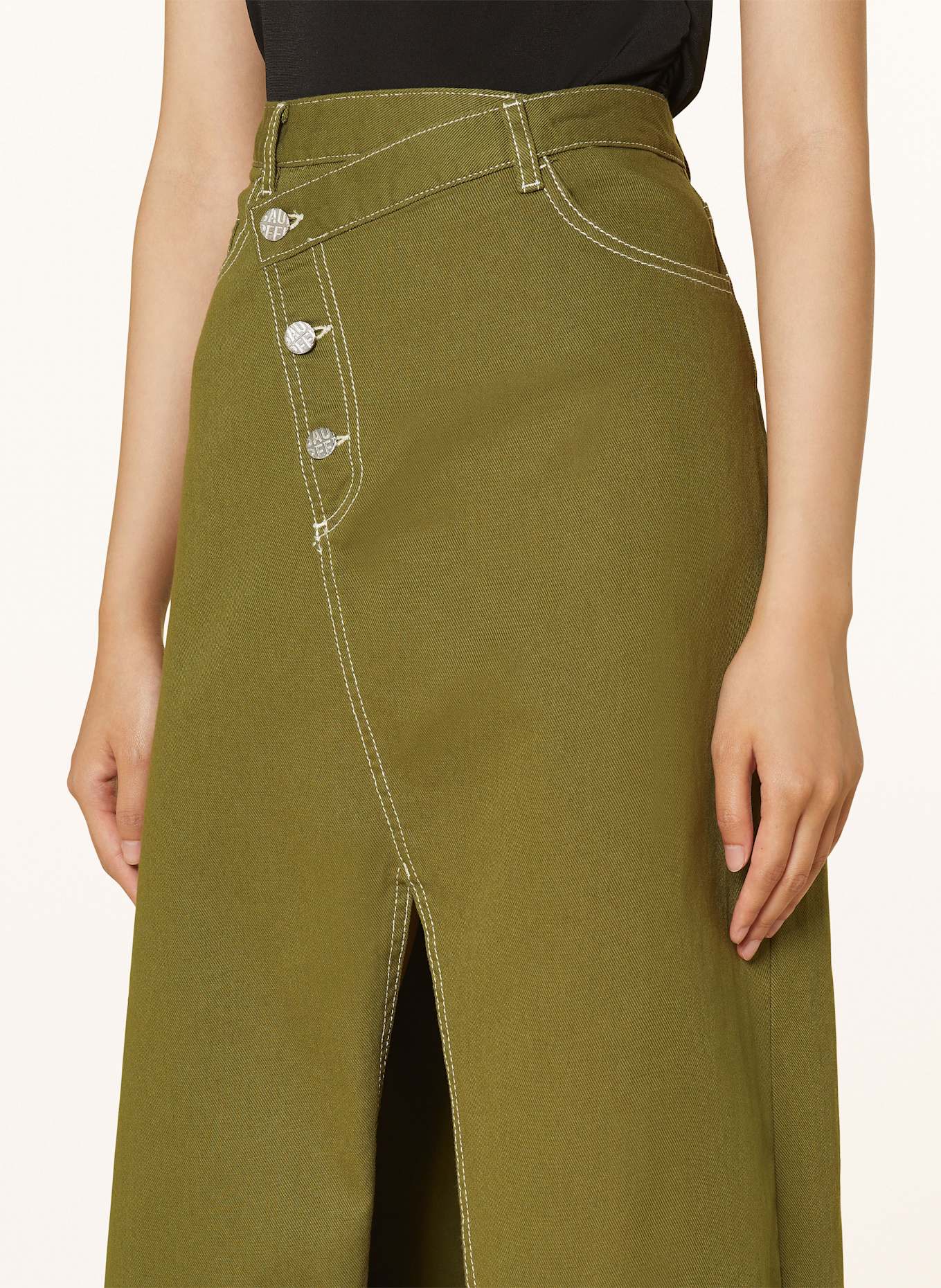 BAUM UND PFERDGARTEN Spódnica jeansowa SIGGE: OLIWKOWY